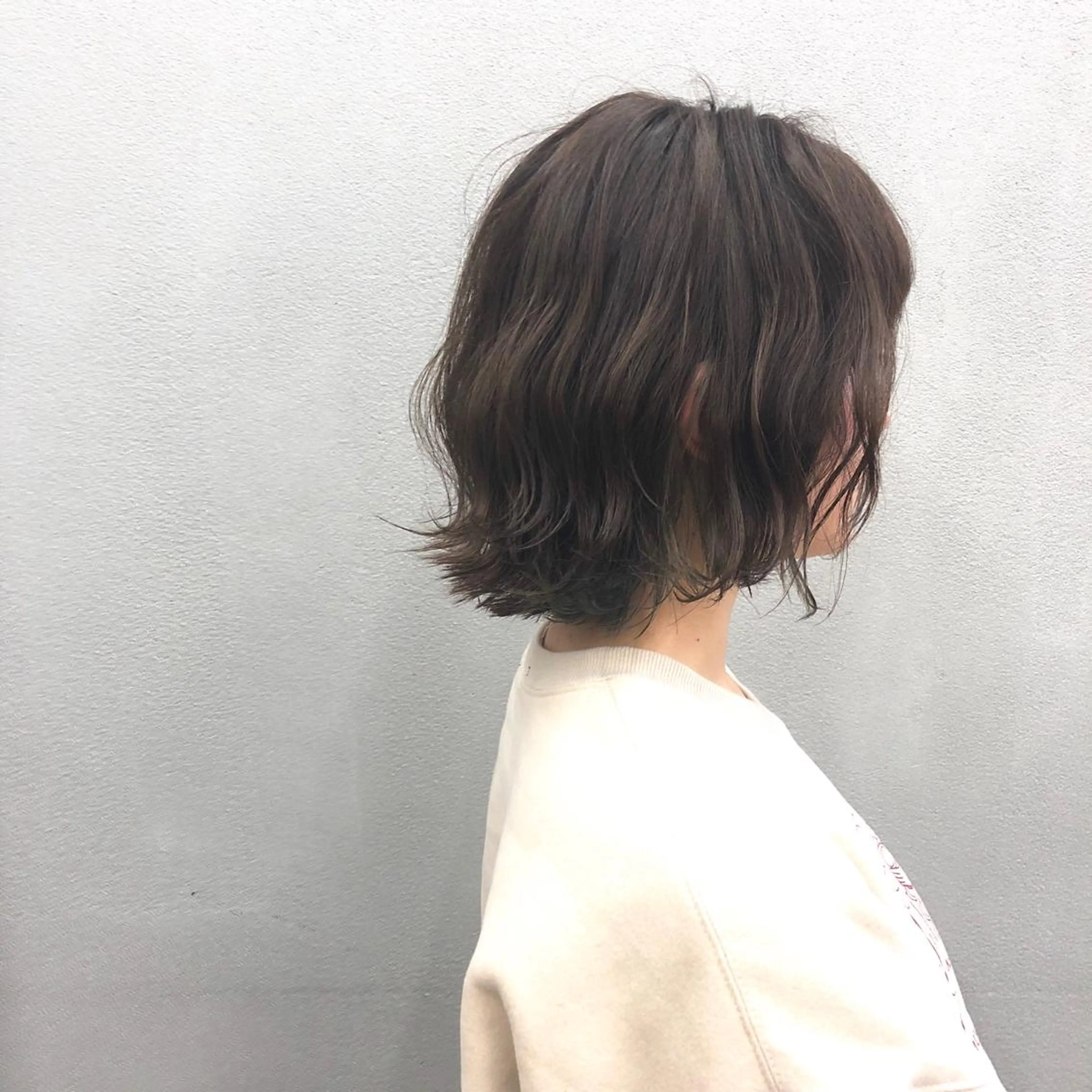 ショート カラー 切りっぱなしボブ レッドカラー ボブ ボブ/ショート/ 白髪染め/メンズ葛西のヘアスタイル