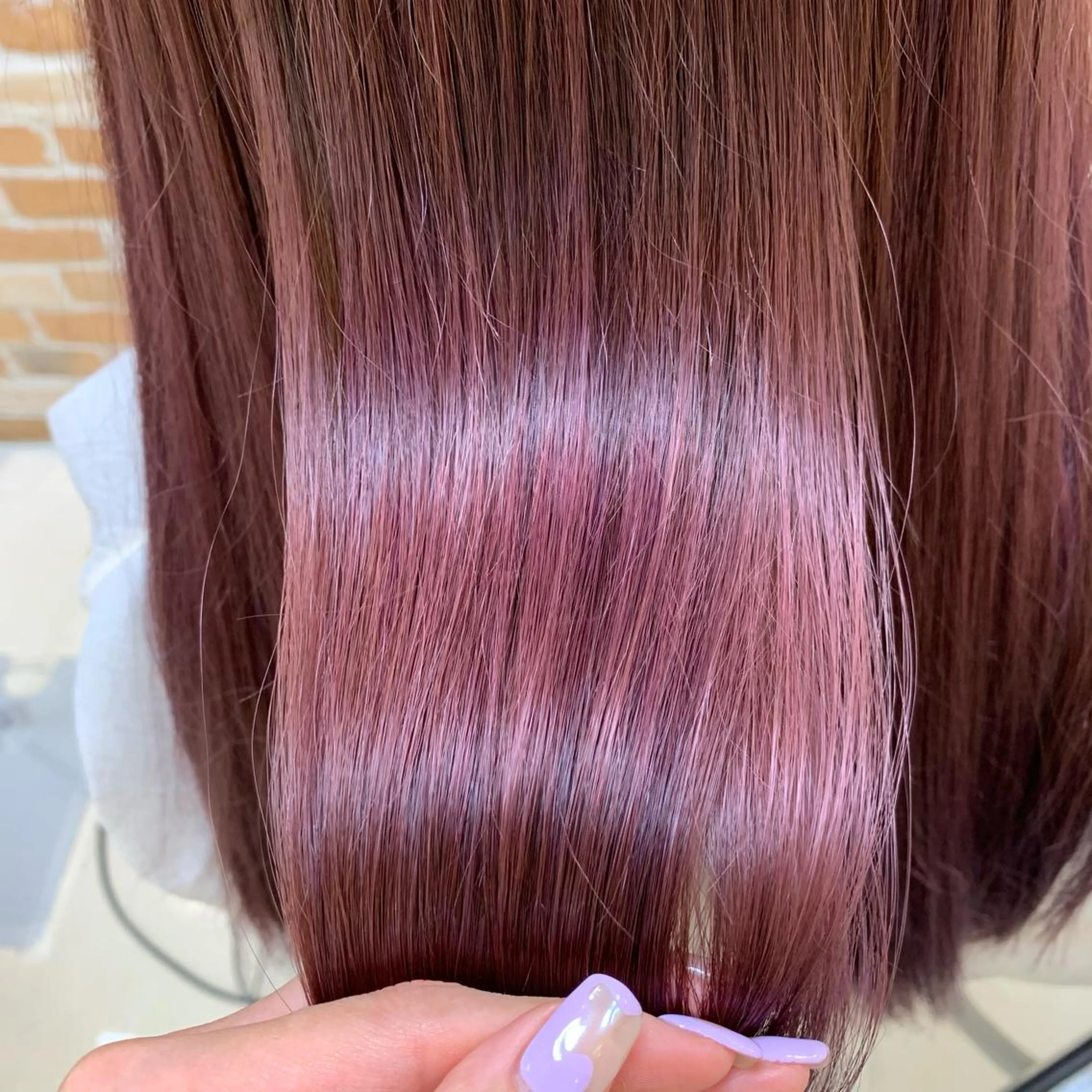 ロング ヘアカラー トリートメント 店長ハイトーンカラー 柞山史奈のヘアスタイル