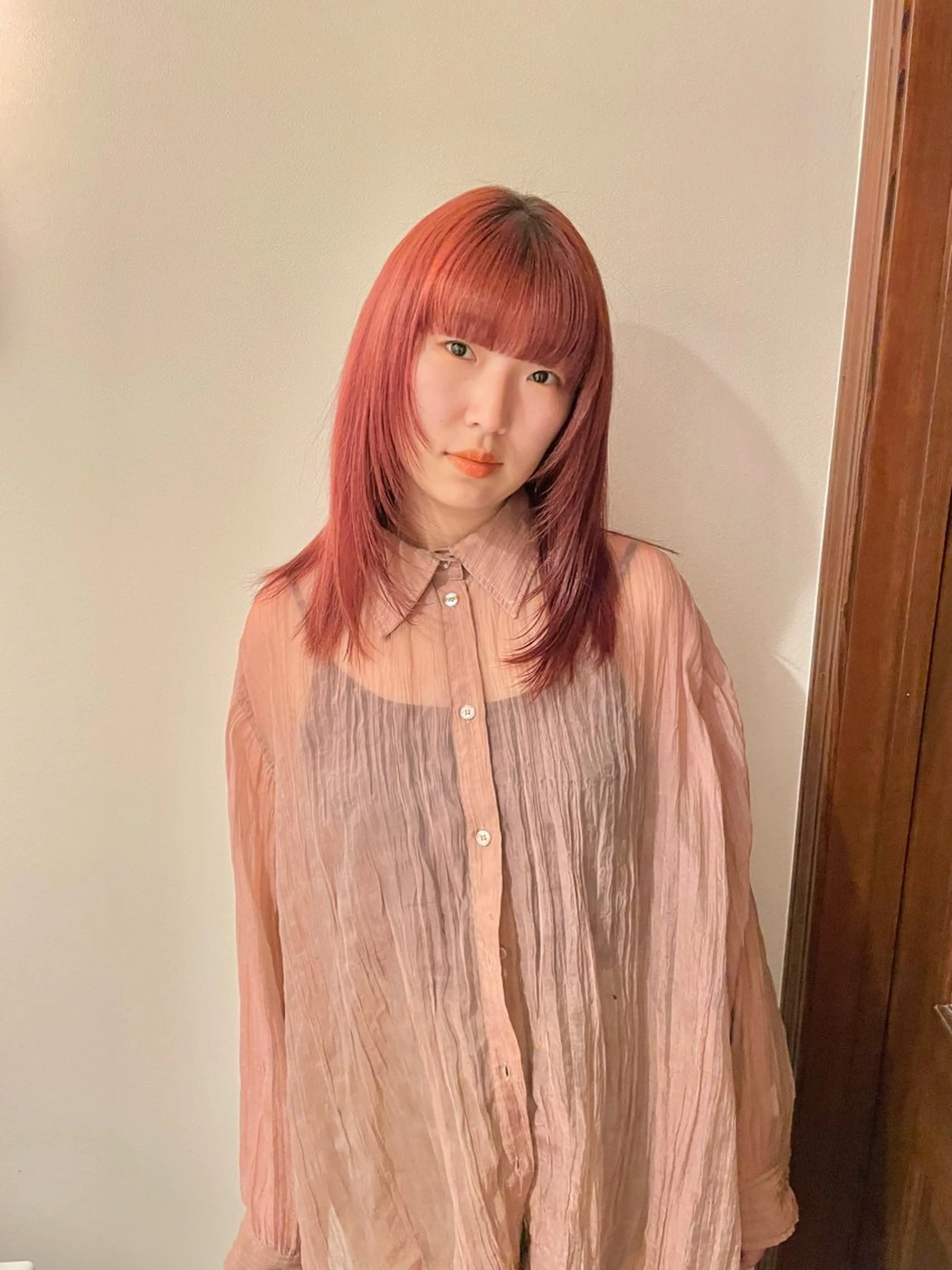 ミディアム カット ヘアカラー トリートメント 表参道/髪質改善/ 透明感/遠藤良祈のヘアスタイル