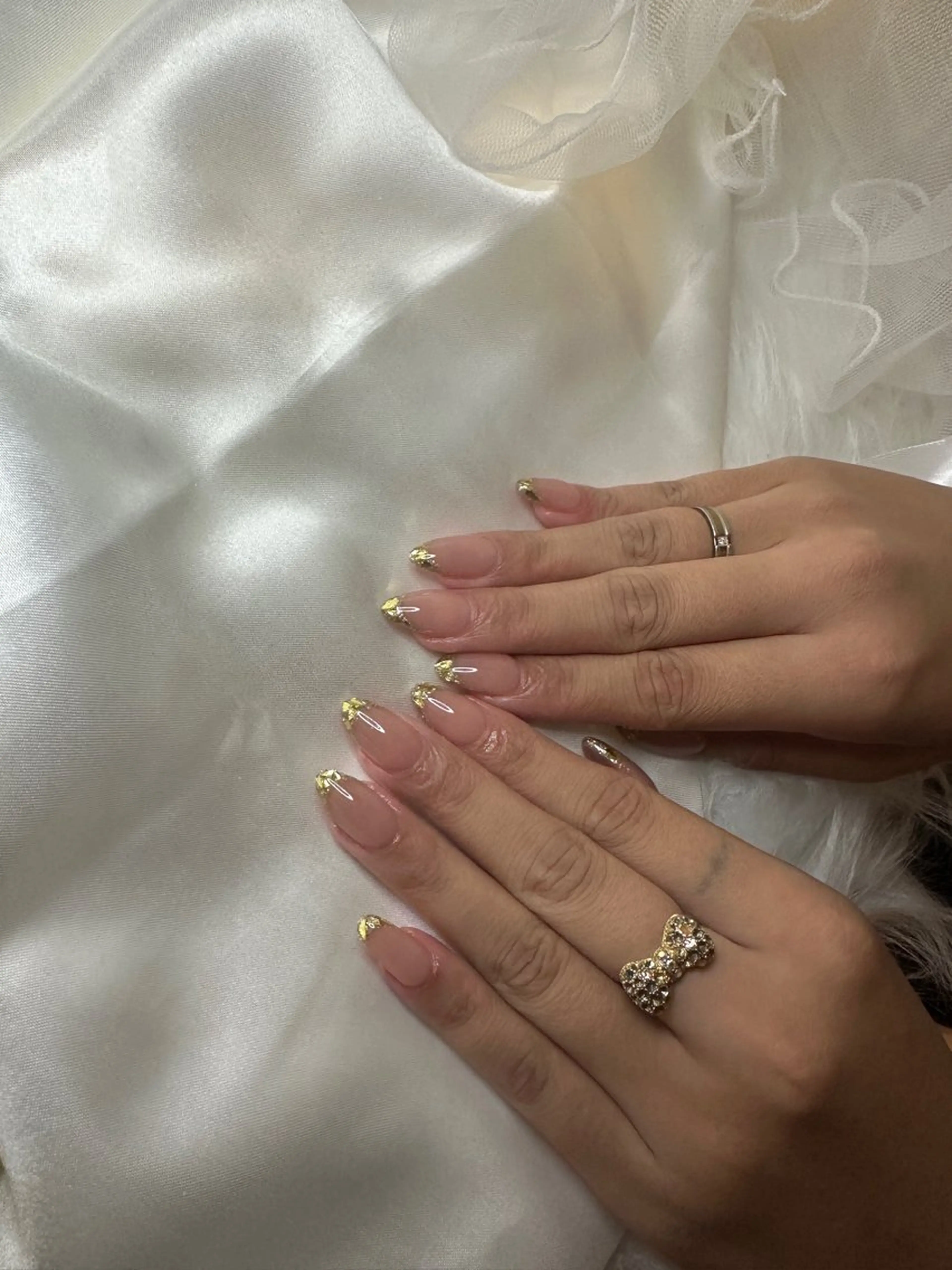 ネイル フレンチネイル ガラスフレンチ Nailsalon SKiのネイルデザイン