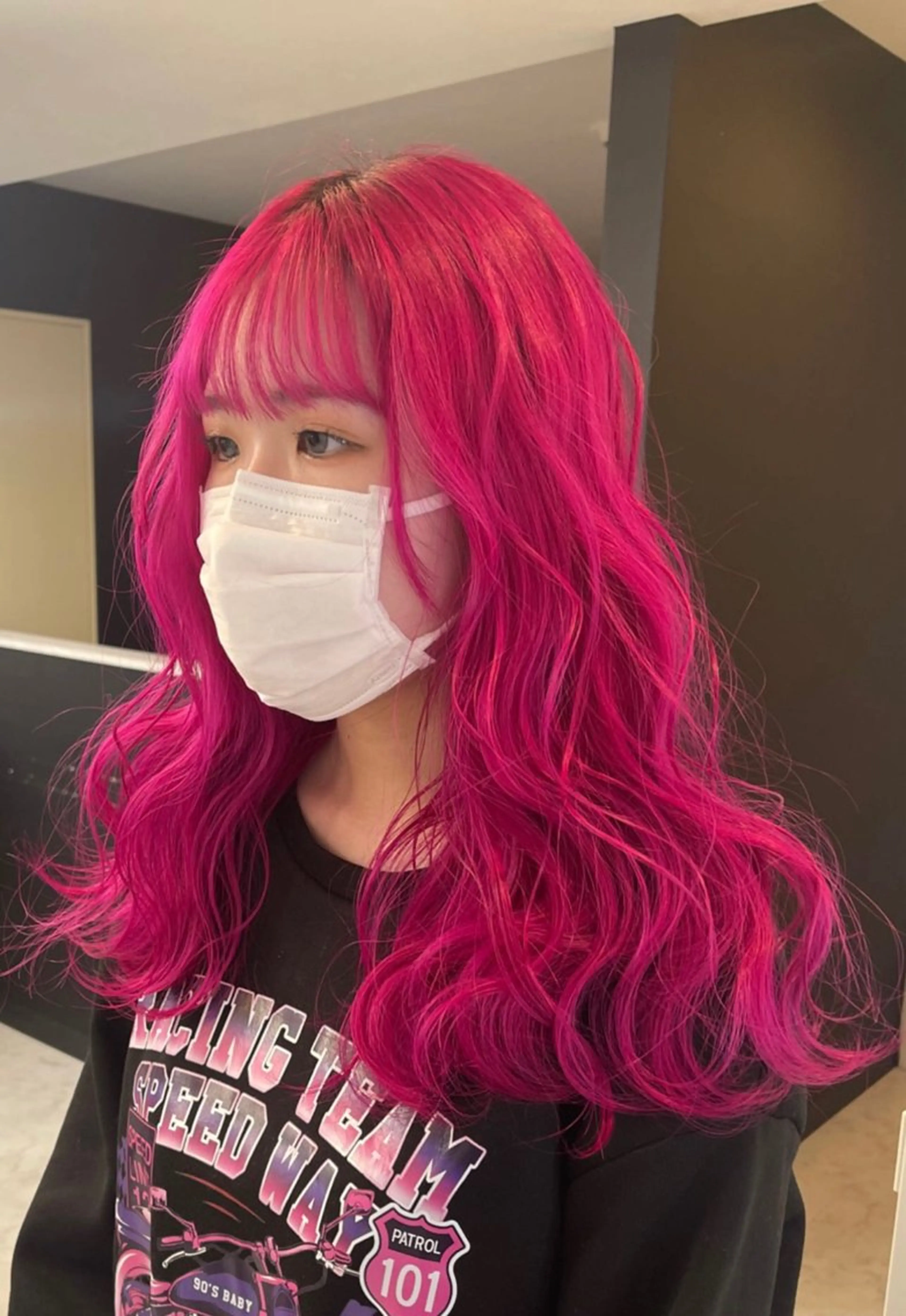 ロング カラー ブリーチ ケアブリーチ ダブルカラー ハイトーンカラー ピンクカラー ヘアカラー トリートメント salowin原宿iori所属・💋ハイトーンデザイ ンヘア💋A'nyuのヘアスタイル