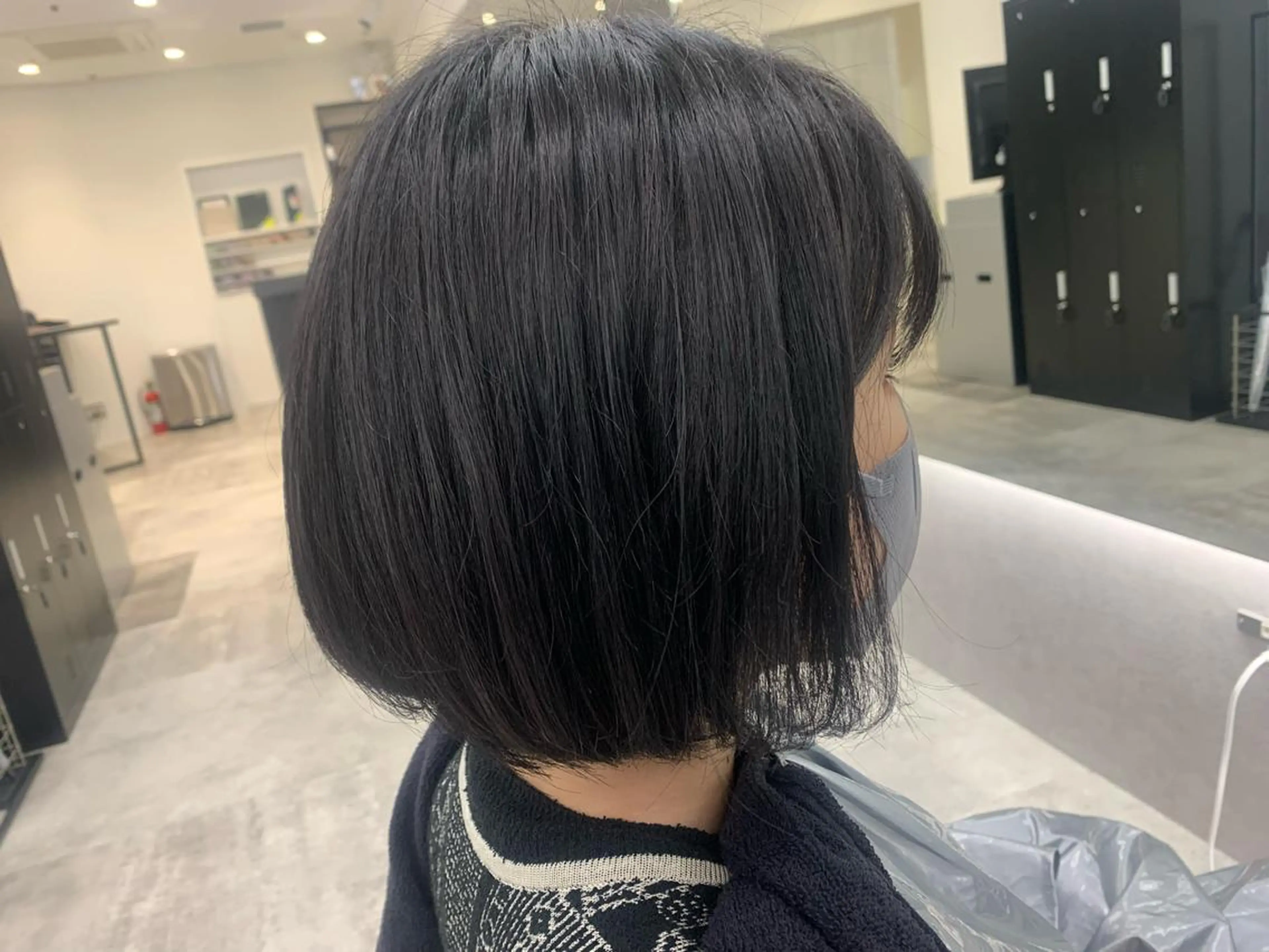 ミディアム カラー 黒髪 ボブ KANGOL SALON　富山 セントラル所属・清水 理恵子のヘアスタイル
