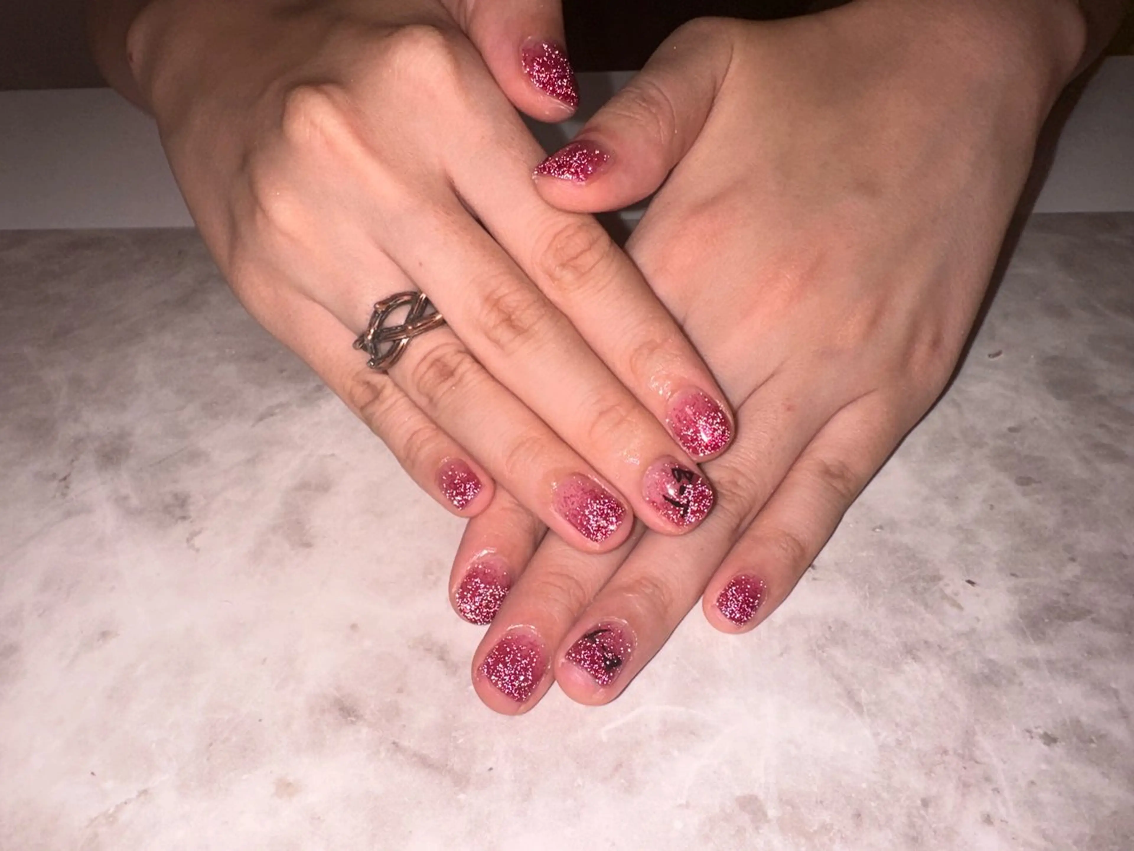 ネイル フラッシュネイル グラデーション キラキラネイル ラメ(グリッター) ラメグラデーション 【パラジェル・フィルイン】Nailsalon Merci東中野所属・Merci shigaのネイルデザイン