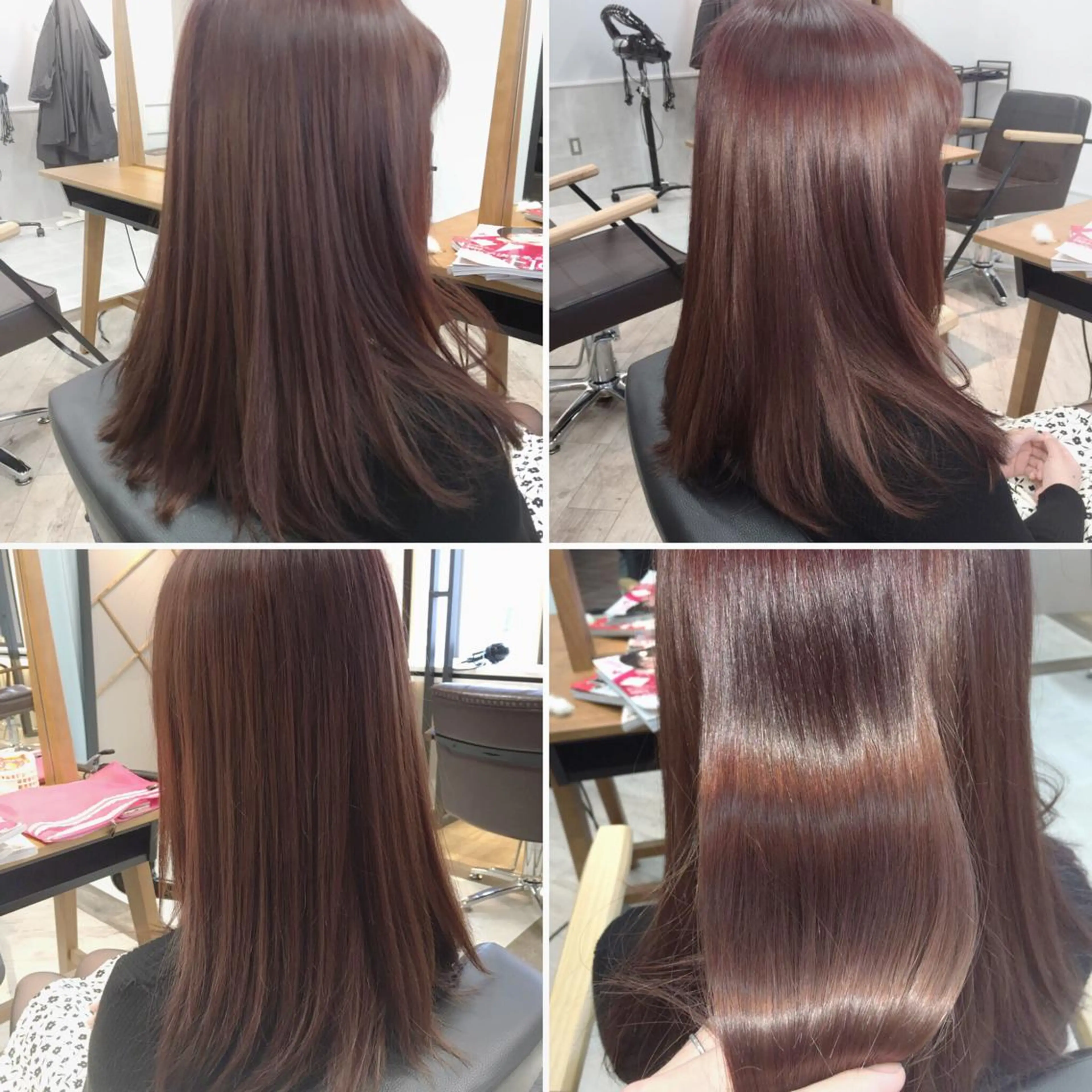 ロング カラー ブリーチ グレージュ ピンクカラー トリートメント ワタイショウタ 髪質改善✨眉毛サロンのヘアスタイル