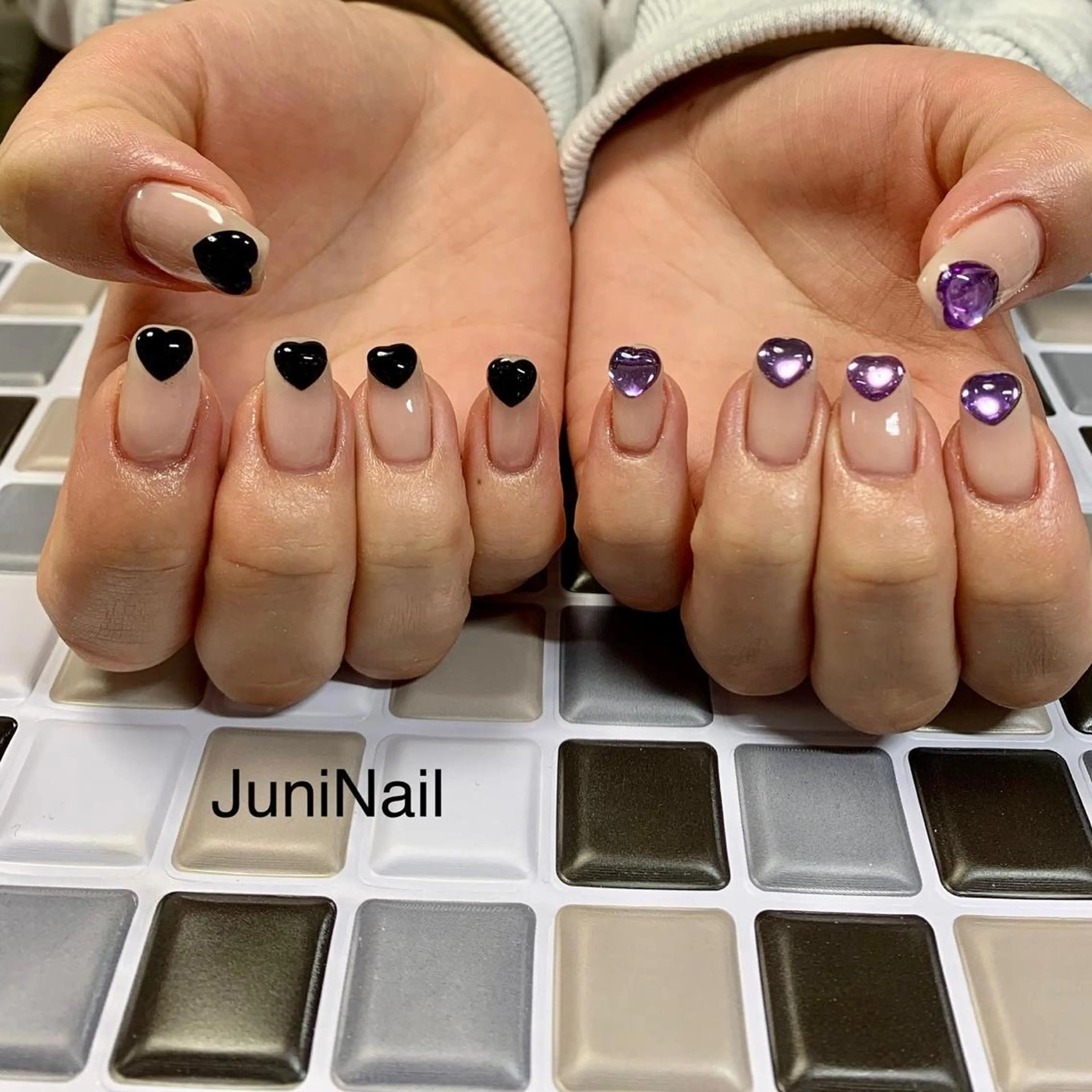 ネイル オーロラネイル クリアネイル フラッシュネイル フレンチネイル 氷ネイル・うるうるネイル ハンドネイル JuniNail 주니네일🇰🇷suのネイルデザイン