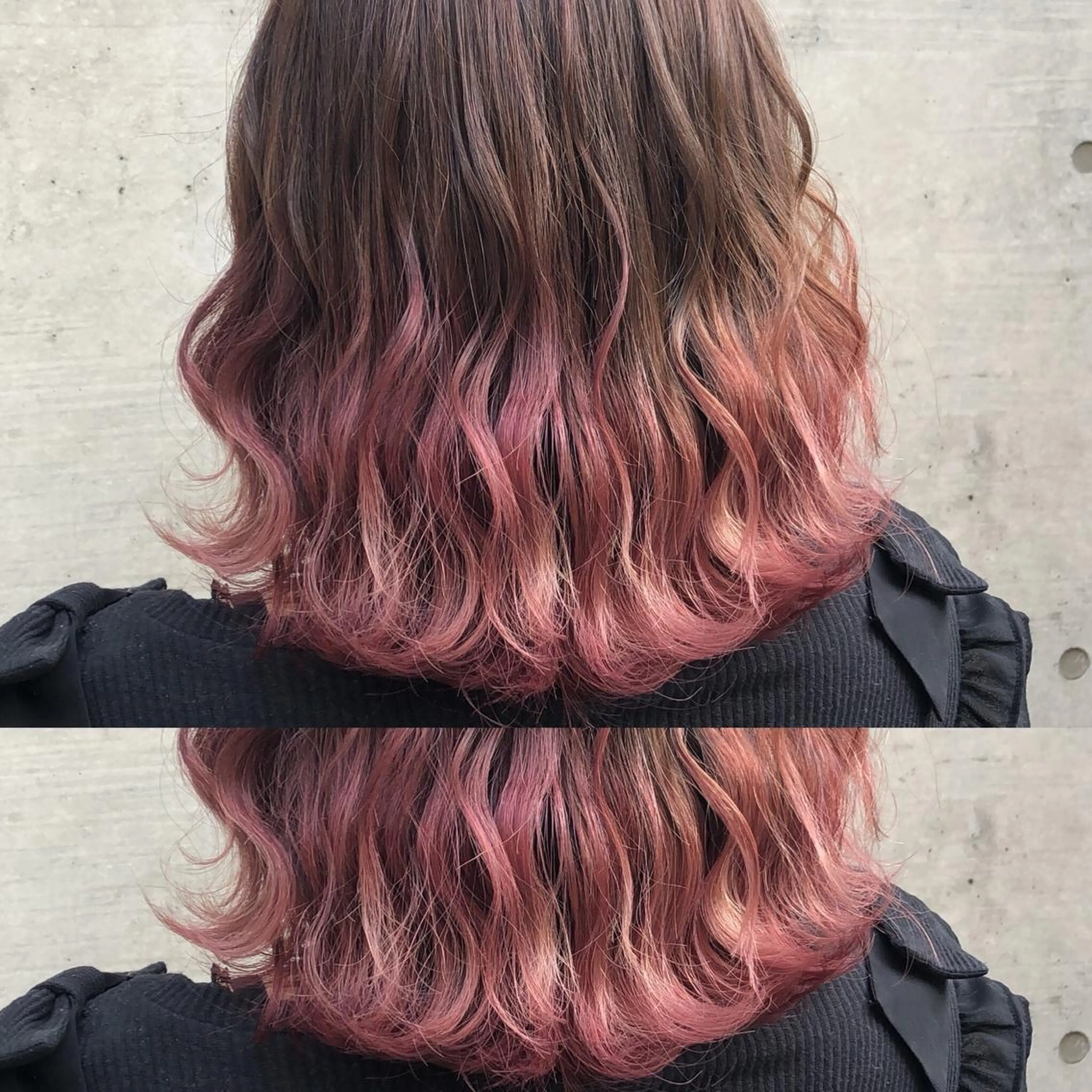 ミディアム カラー ベージュカラー グラデーションカラー ピンクカラー ピンクベージュ ヘアカラー ALLY（アリー）所属・ミニモお気に入り数 No.1宍戸雄弥のヘアスタイル