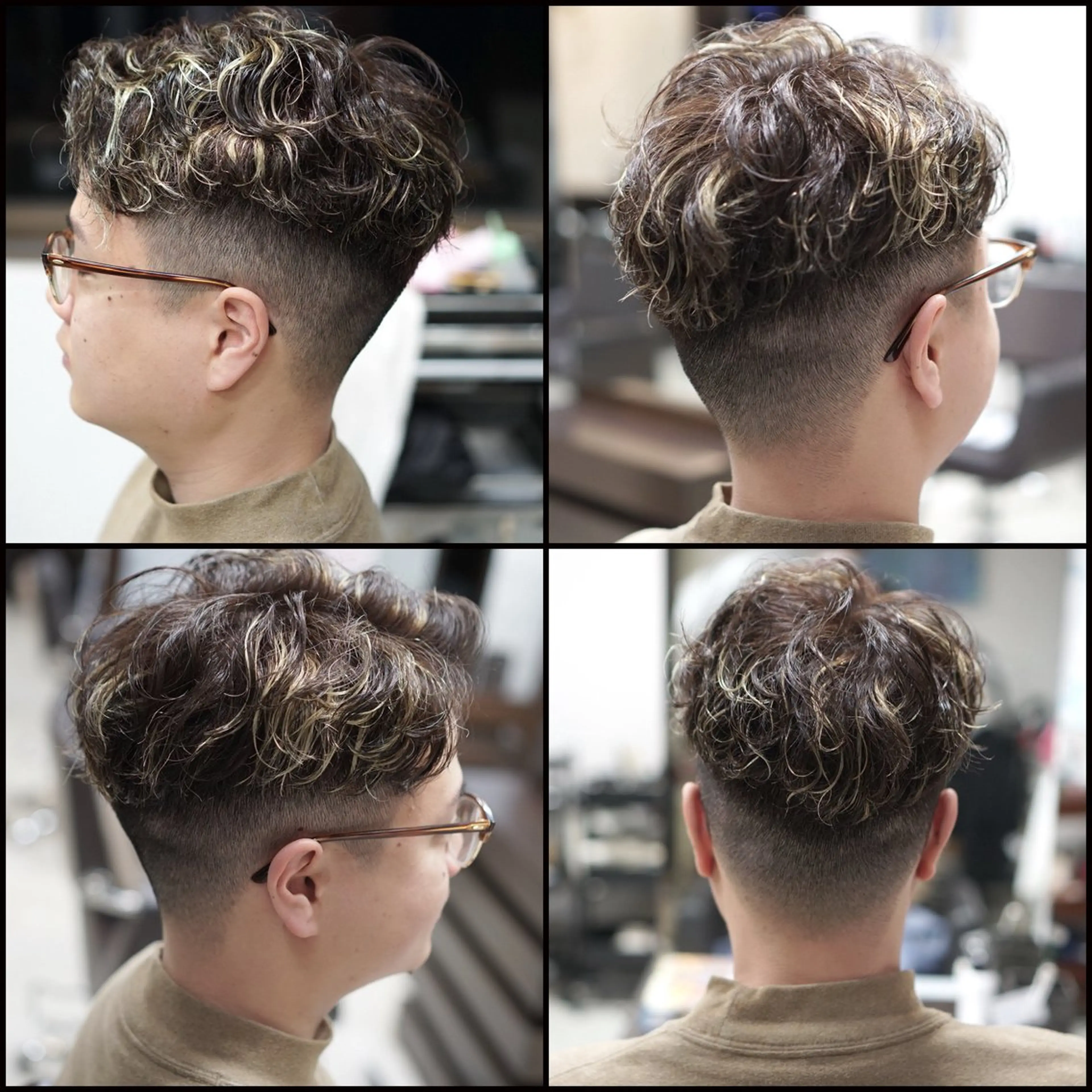 ショート カラー パーマ メンズ カット ヘアカラー パーマ トリートメント 中島 剛のヘアスタイル