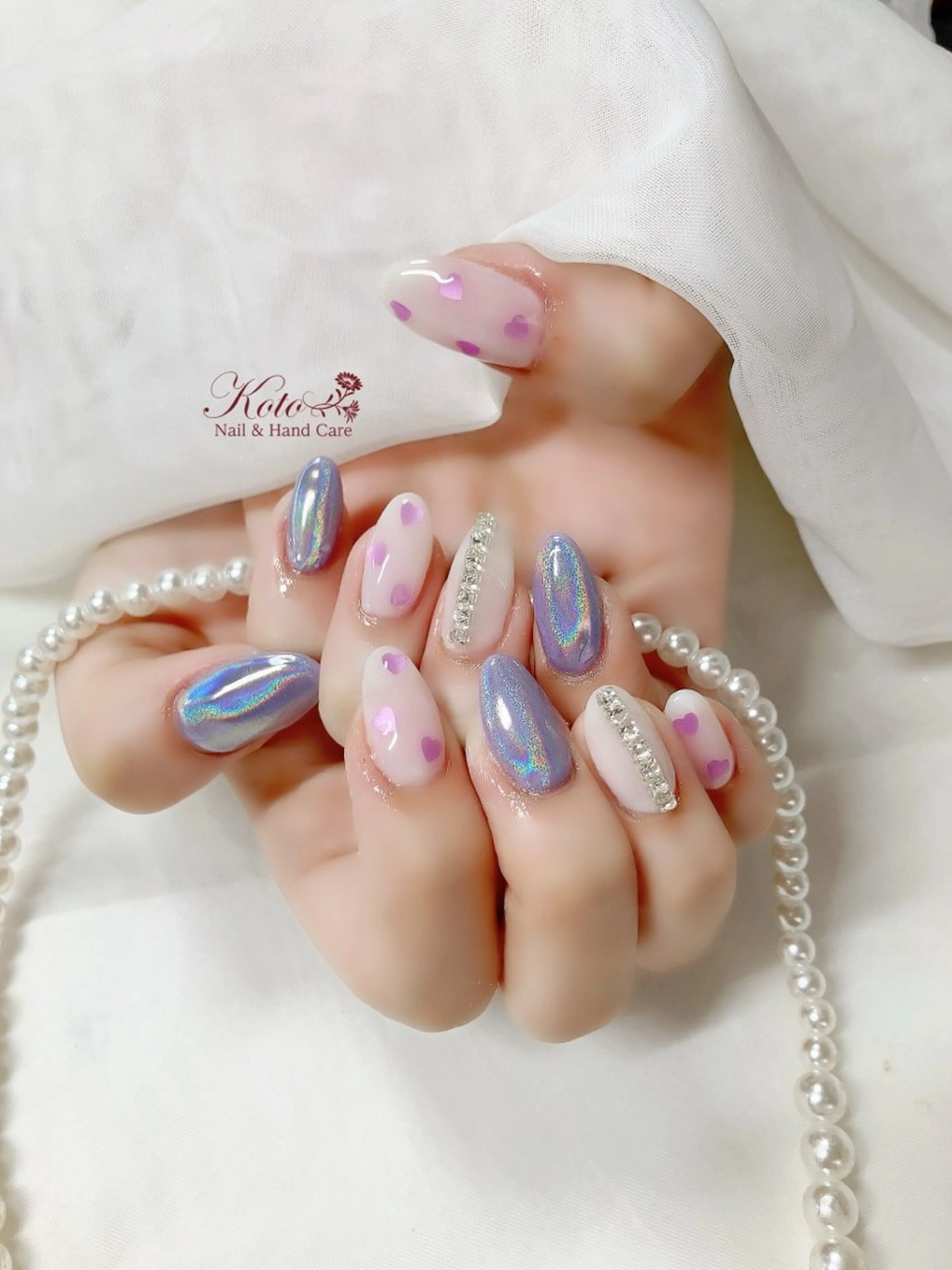 ネイル 長さ出し ジェルネイル 持ち込み ニュアンスネイル 赤色 ハンドネイル Nail Salon KOTOのネイルデザイン