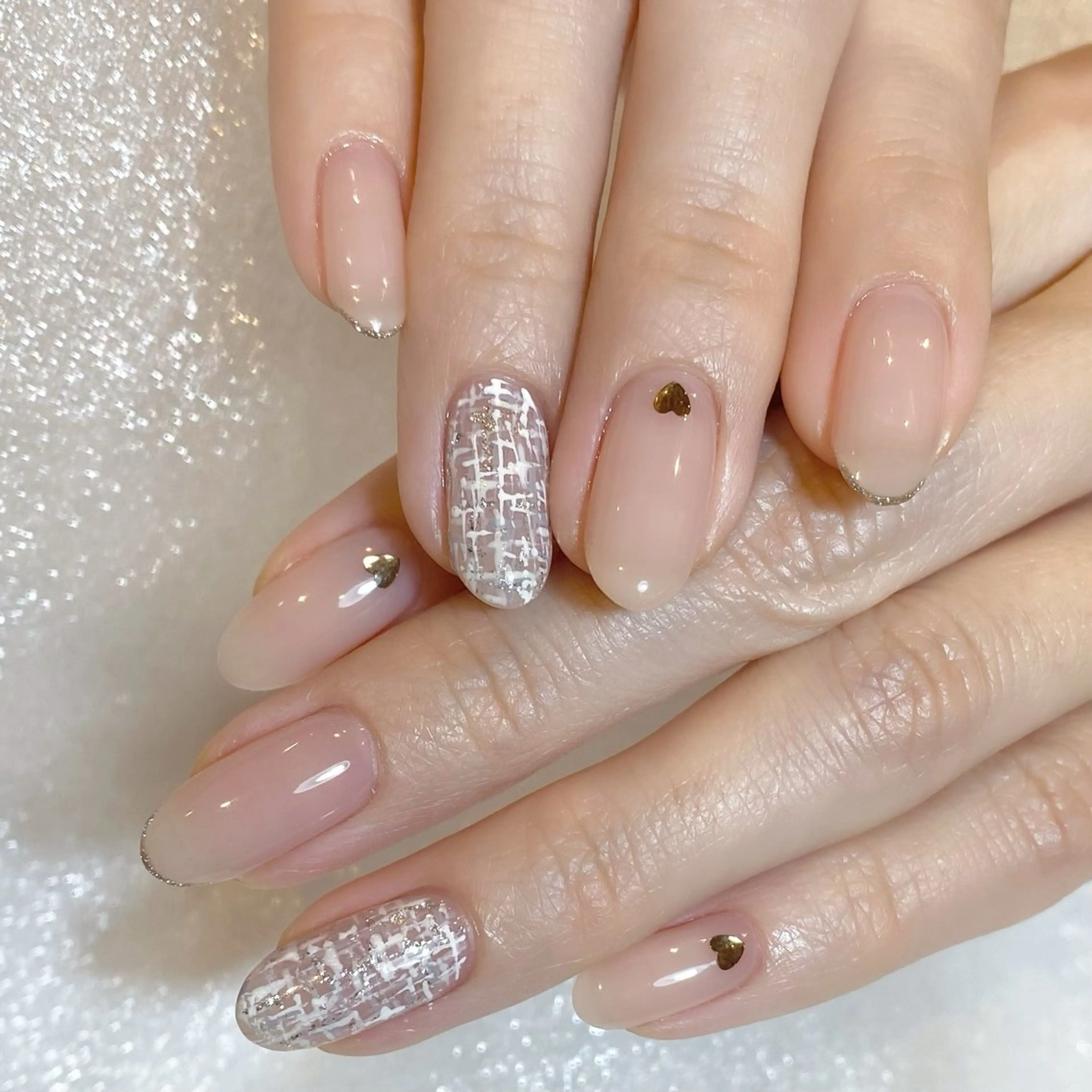 ネイル ブラウン フラワーネイル ジェルネイル ハート オフィスネイル ハンドネイル パラジェル認定サロン　ネイルケア&スパ　Lovin所属・Lovin _ryukaのネイルデザイン