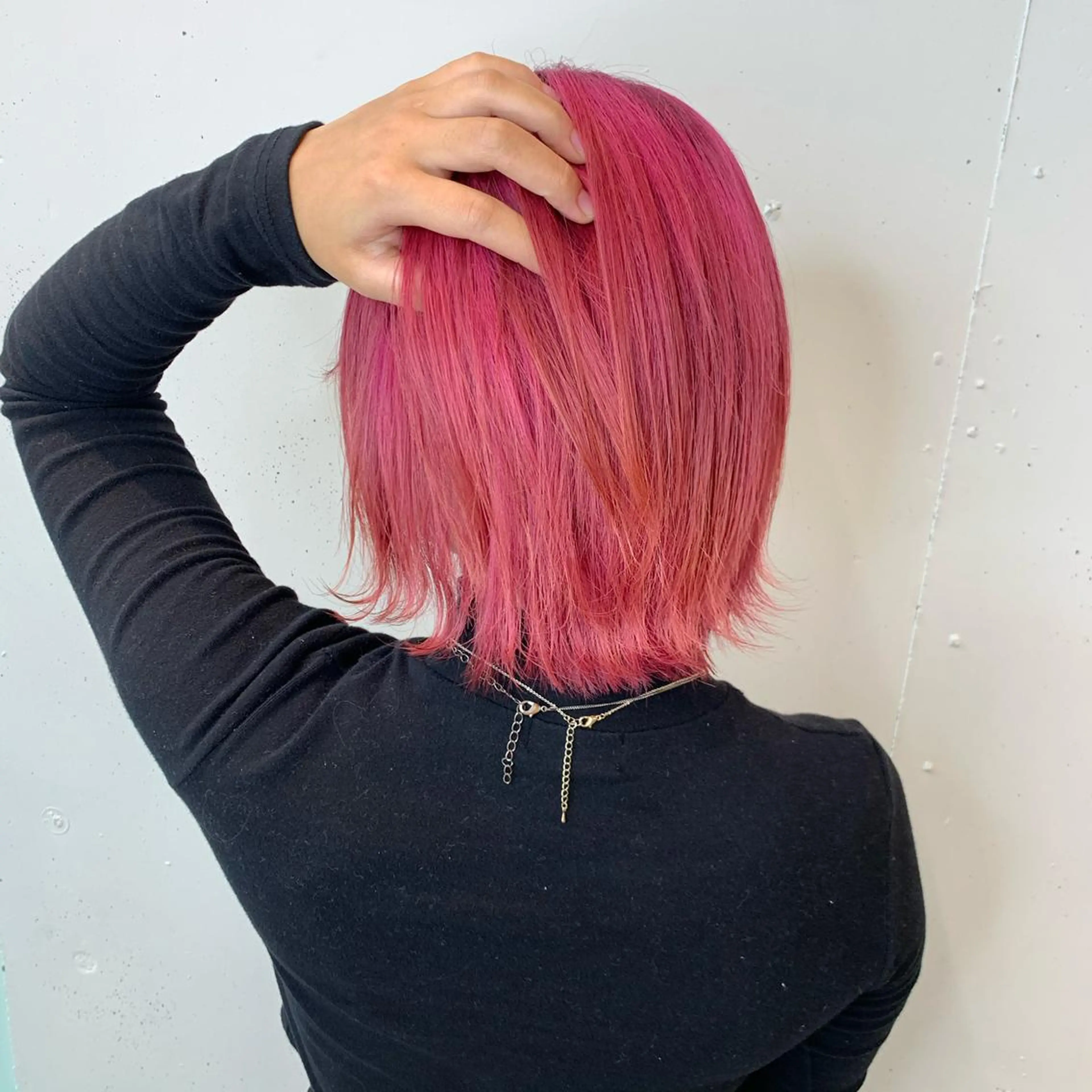 ショート カラー ヘアアレンジ ピンクカラー Bei Licoldo.所属・マツオカ マコのヘアスタイル