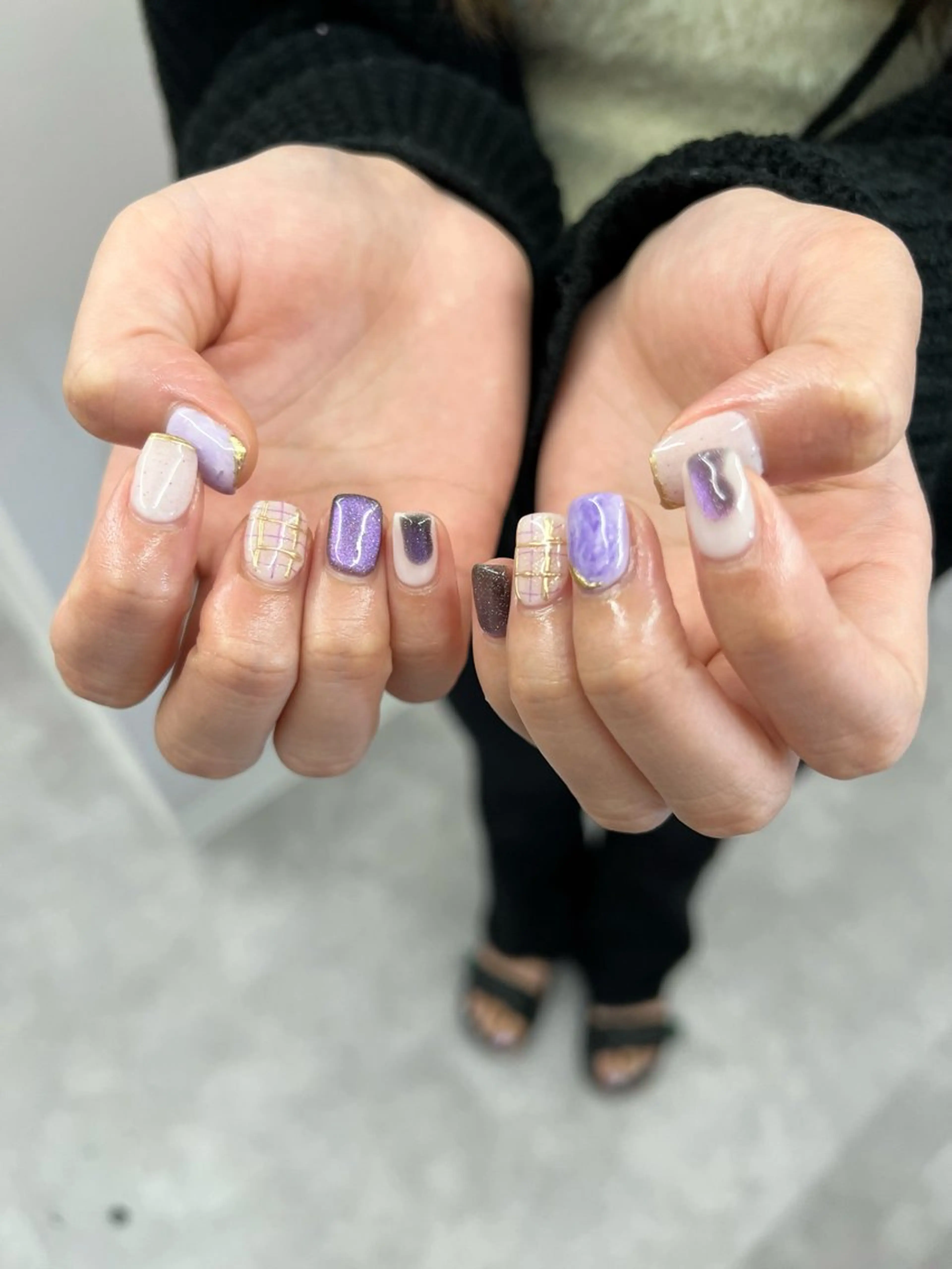 ネイル ジェルネイル 韓国ネイル マグネットネイル ニュアンスネイル パラジェル ハンドネイル ハンドケア Bana_ Nailのネイルデザイン