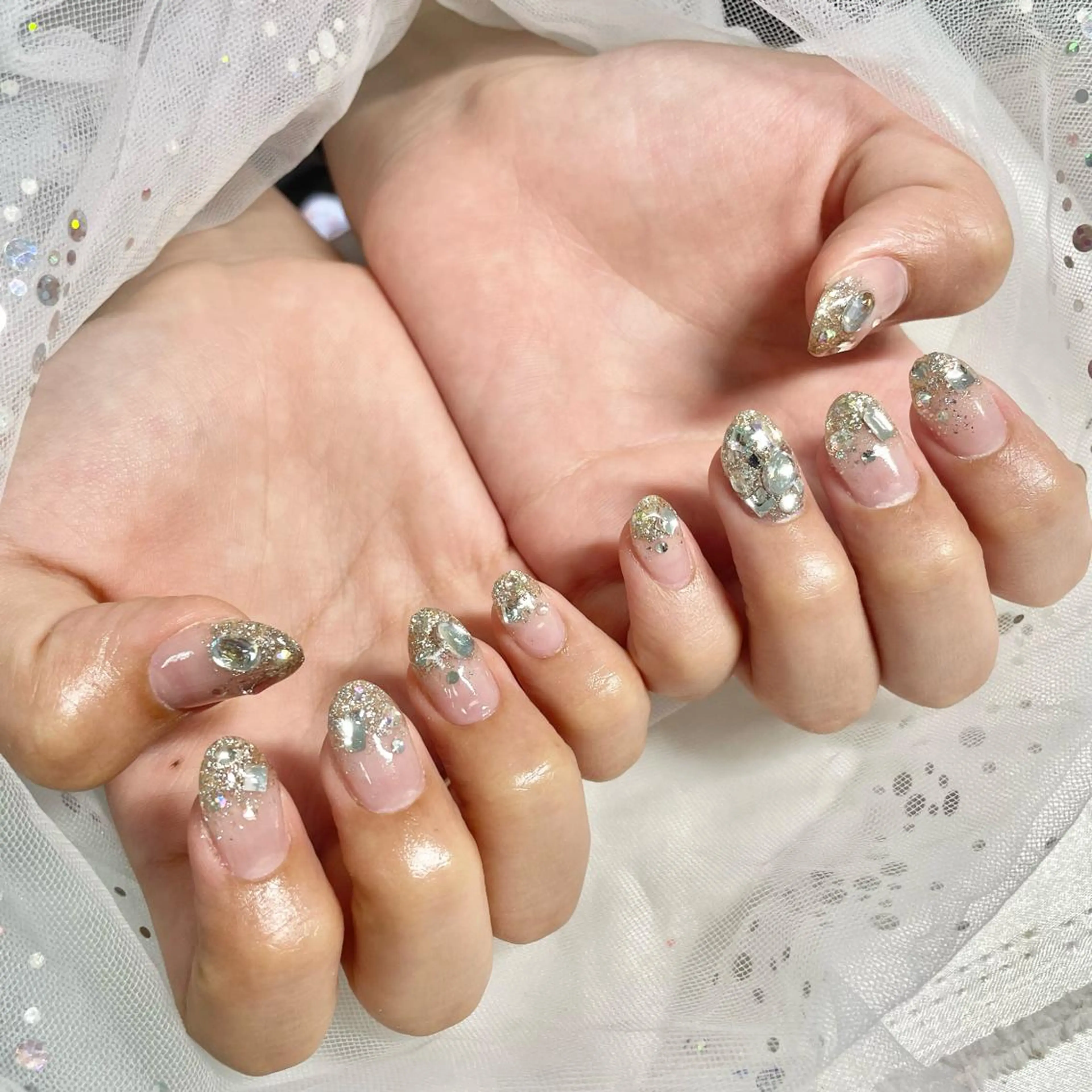 ネイル キラキラネイル ハンドネイル フットネイル 🎀AYAKO 🎀中韓ネイルのネイルデザイン