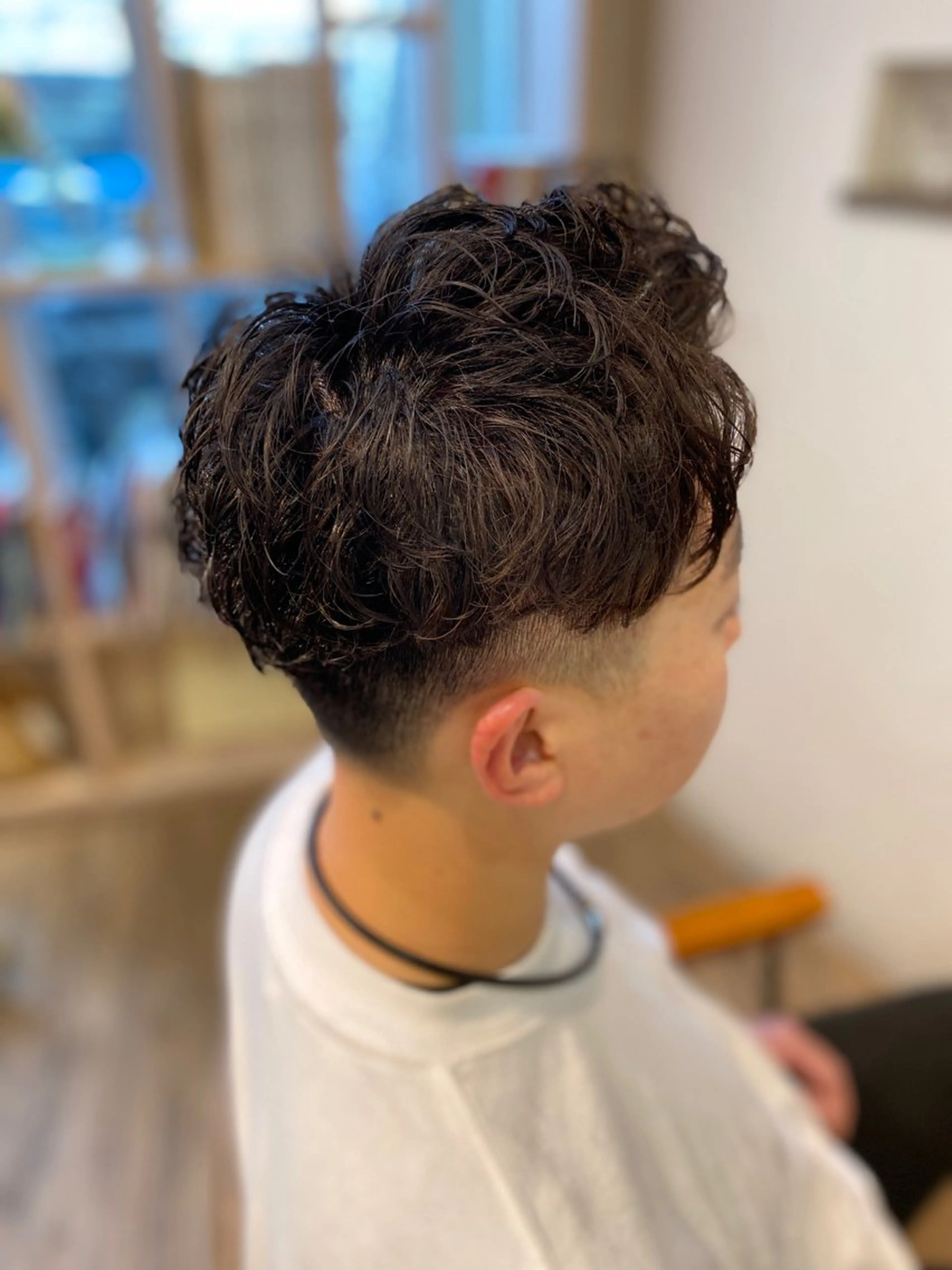 ショート パーマ メンズ メンズパーマ カット パーマ 安住 千明のヘアスタイル