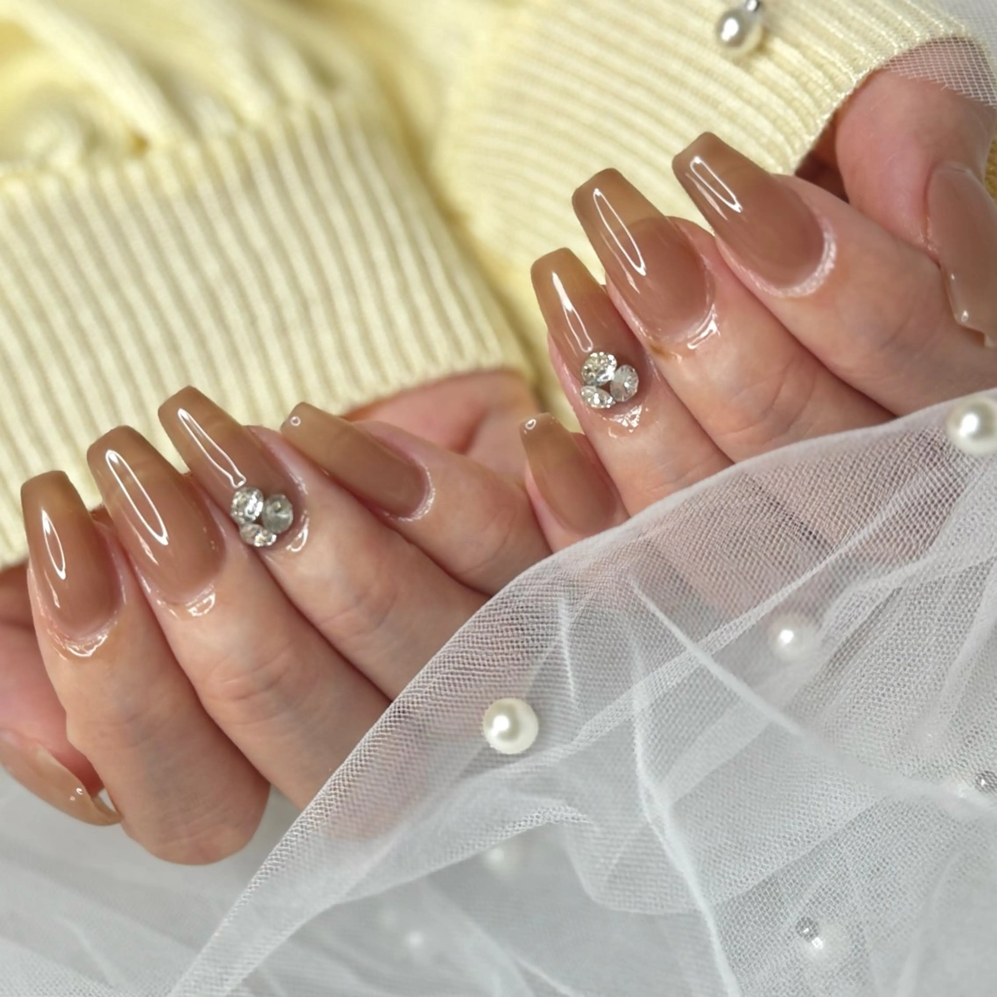ネイル クリアネイル ワンカラーネイル ハンドネイル VENa eye＆ nail salonのネイルデザイン