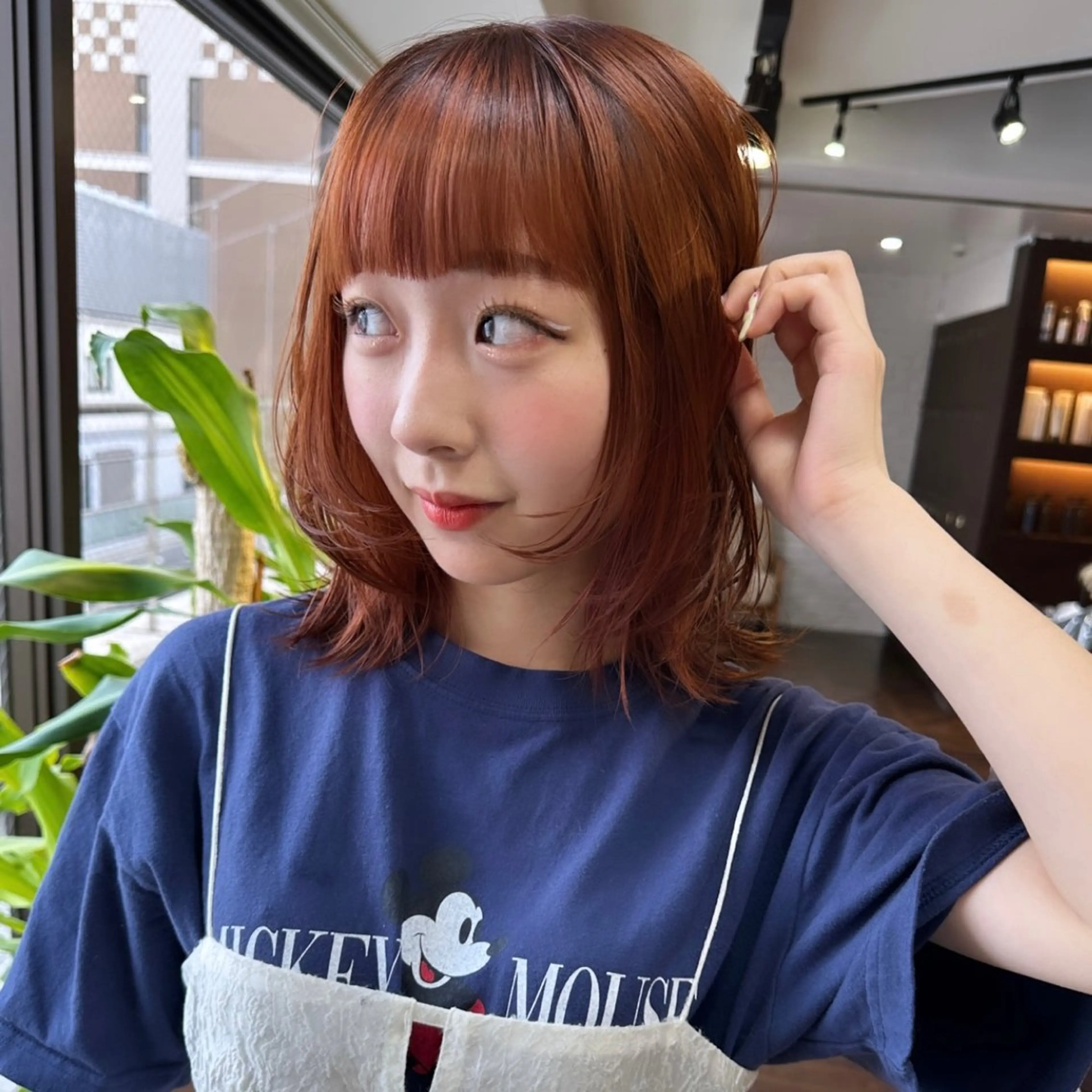 ミディアム カラー ベージュカラー デザインカラー ダブルカラー ハイトーンカラー イルミナカラー ヘアカラー トリートメント 心斎橋ダブルカラー ボブ/レイヤーのヘアスタイル