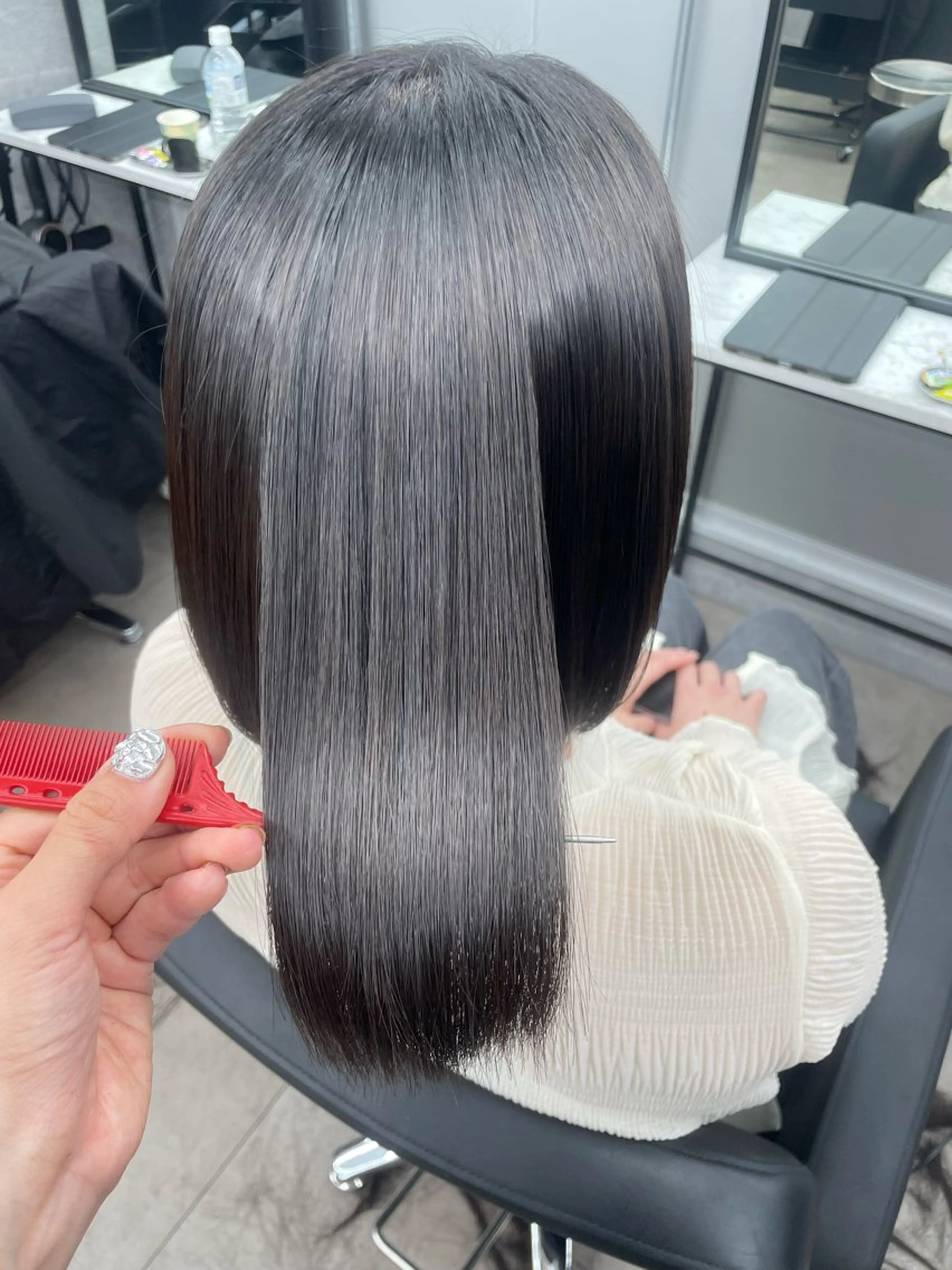 セミロング カラー ヘアアレンジ トリートメント ヘッドスパ ヘアセット 髪質改善/縮毛/新宿 🫧SUZUKA🫧のヘアスタイル