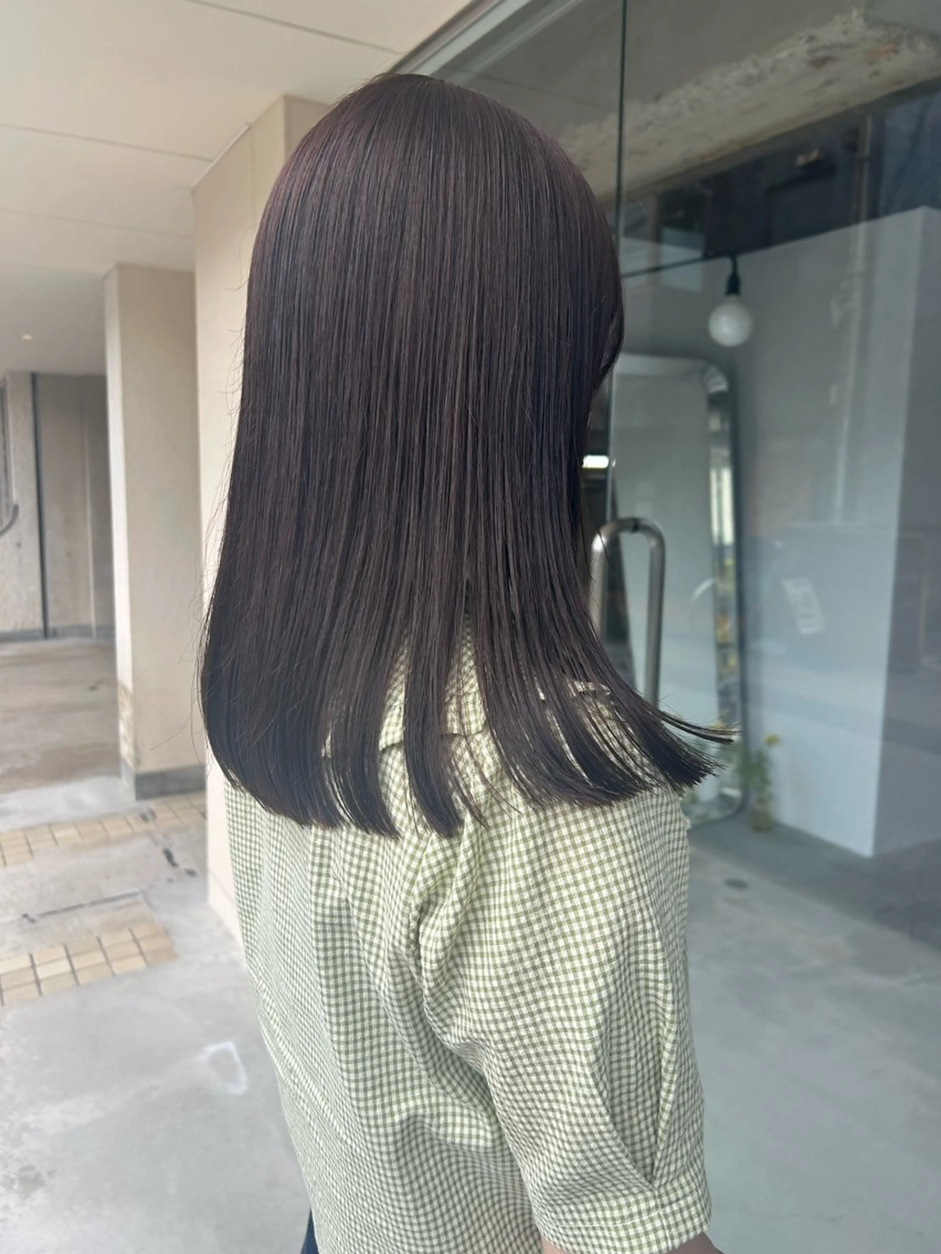セミロング カット ヘアカラー Alter所属・layer/透明感 ハイトーン/kanaのヘアスタイル
