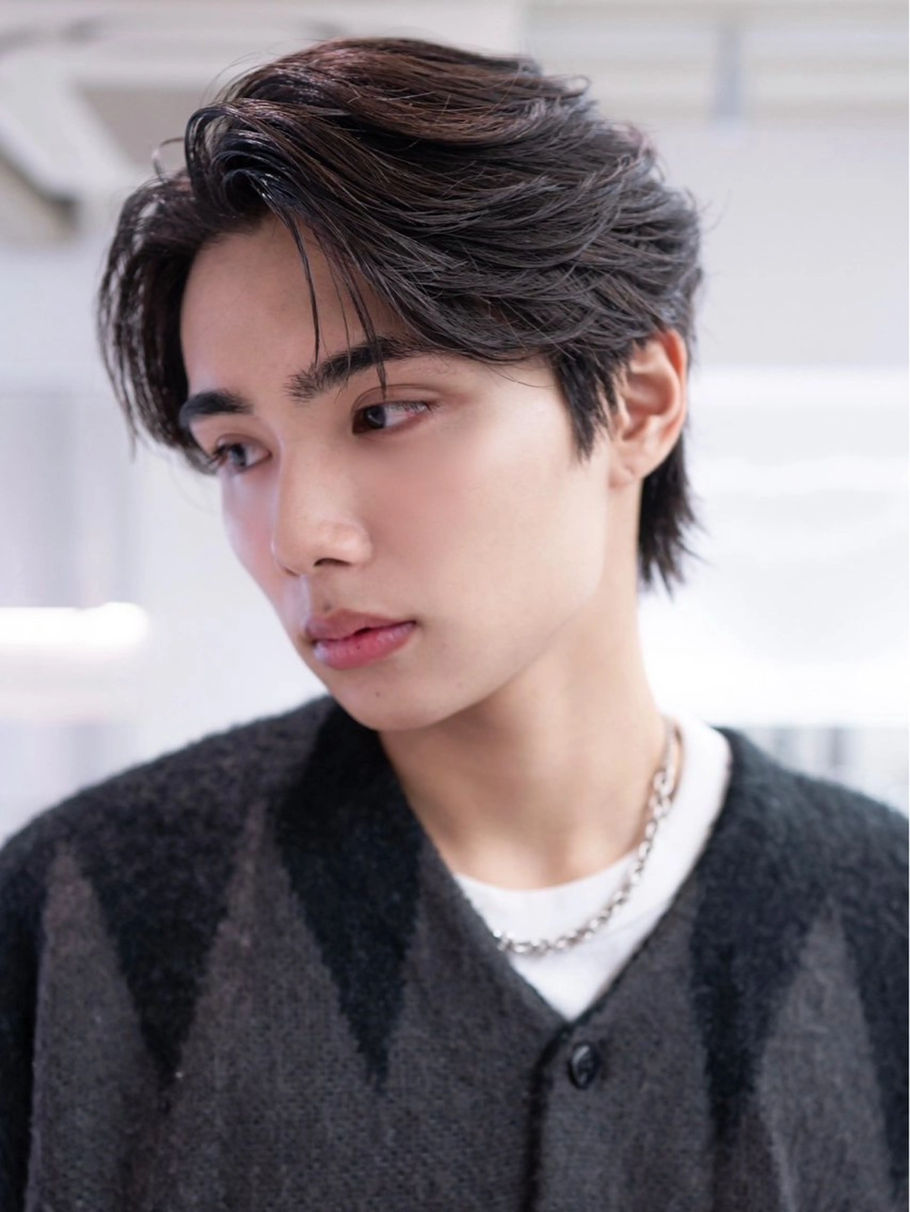 ミディアム メンズ カット トリートメント ✨髪質改善 縮毛矯正 艶髪 立川 コウキ✨のヘアスタイル