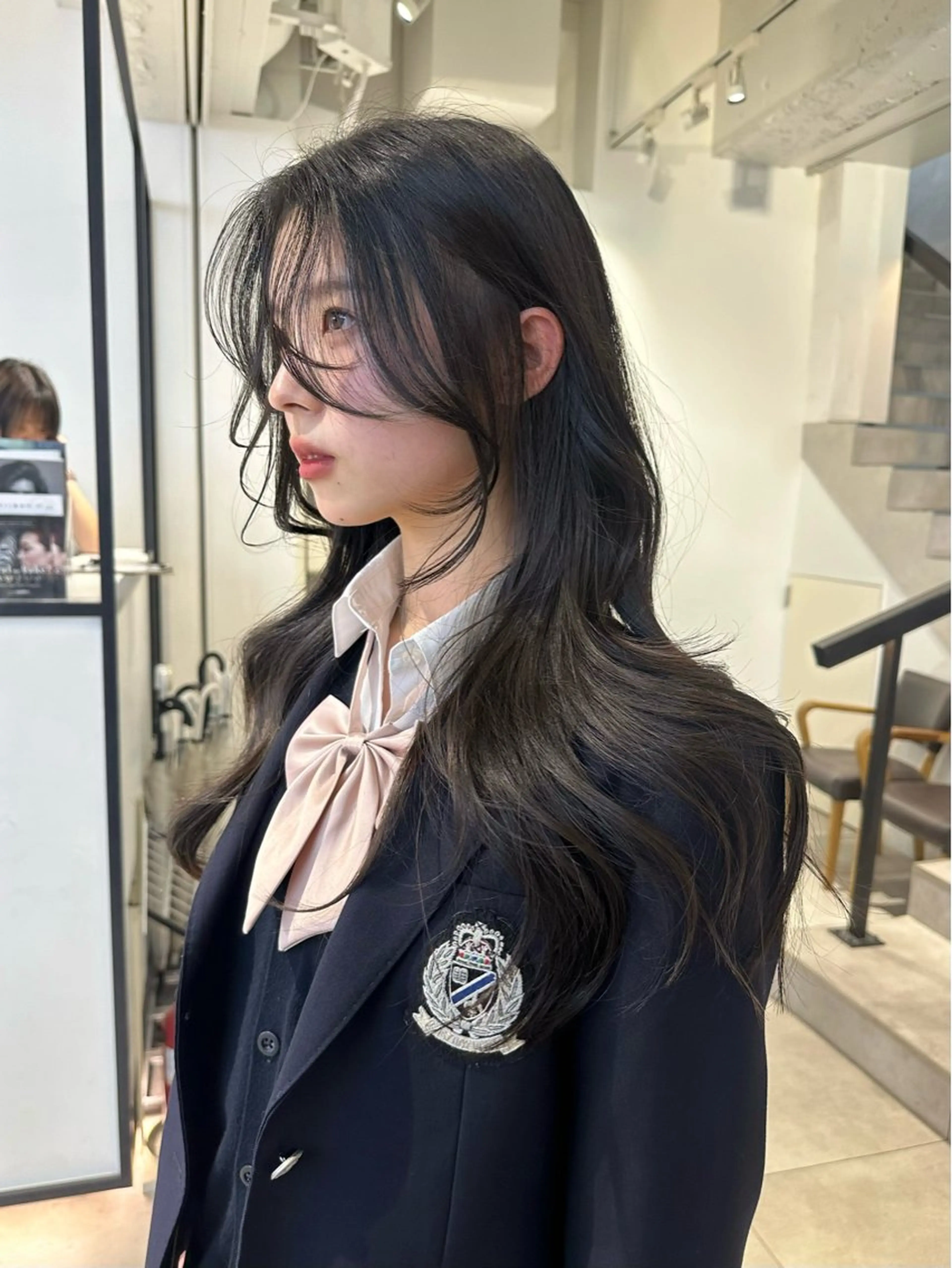 ロング カット ヘアカラー トリートメント 🌫️韓国hair kanon🇰🇷のヘアスタイル