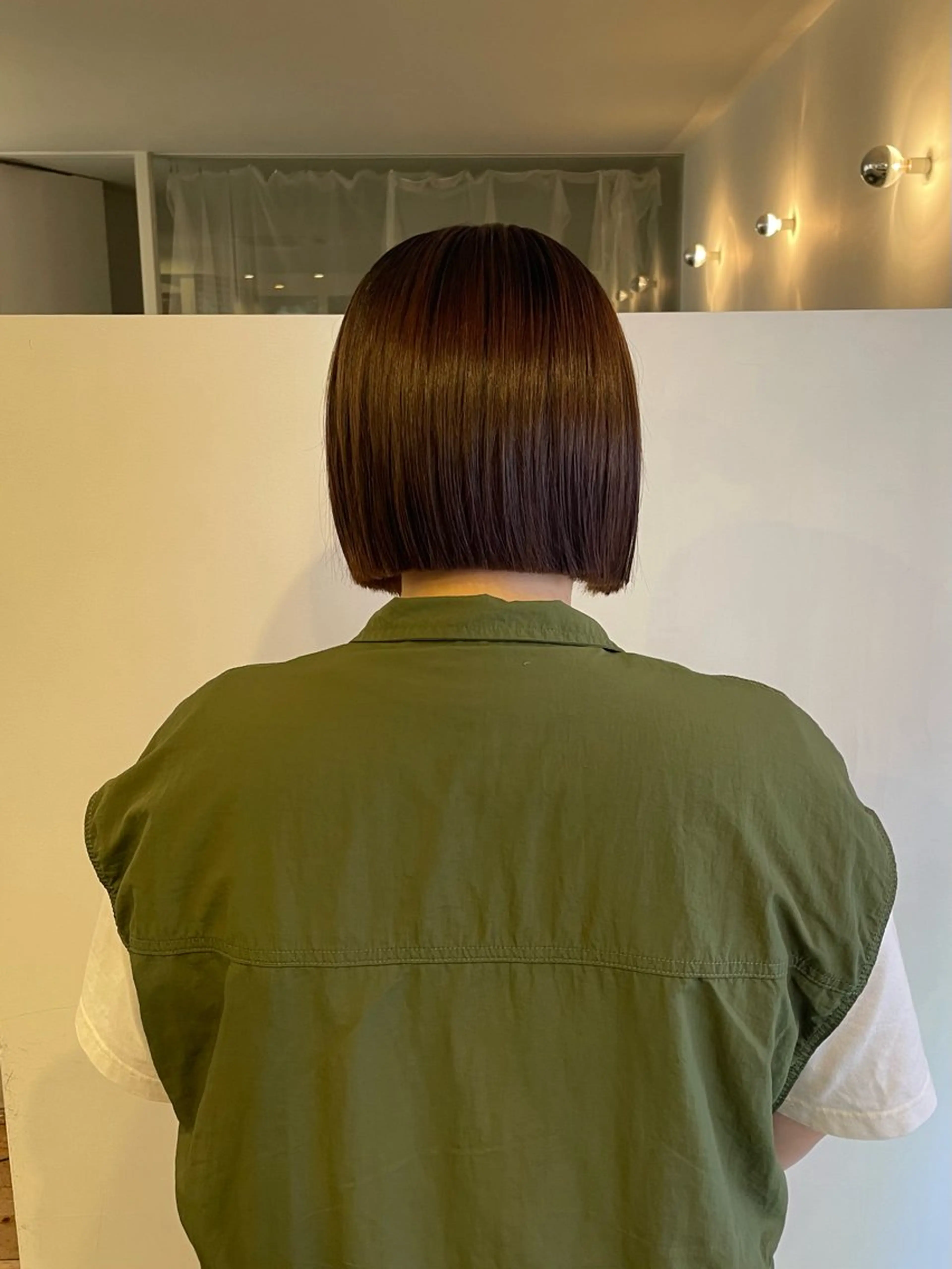 ショート ボブ 松室 伶奈 パーマモデル募集中のヘアスタイル