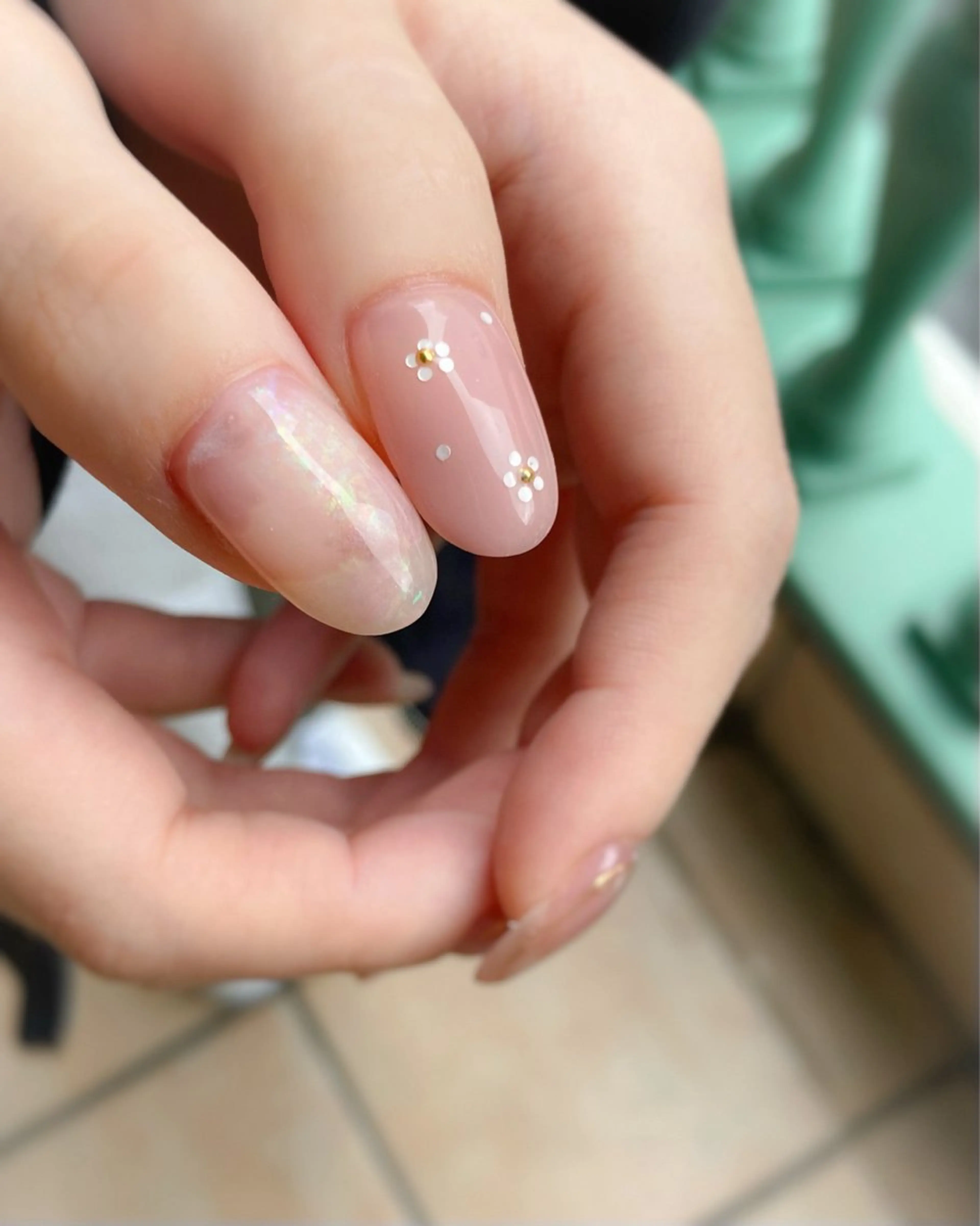 ネイル ニュアンスネイル ピンク 春ネイル nail salon neige所属・ジェムネイル Risa.のネイルデザイン