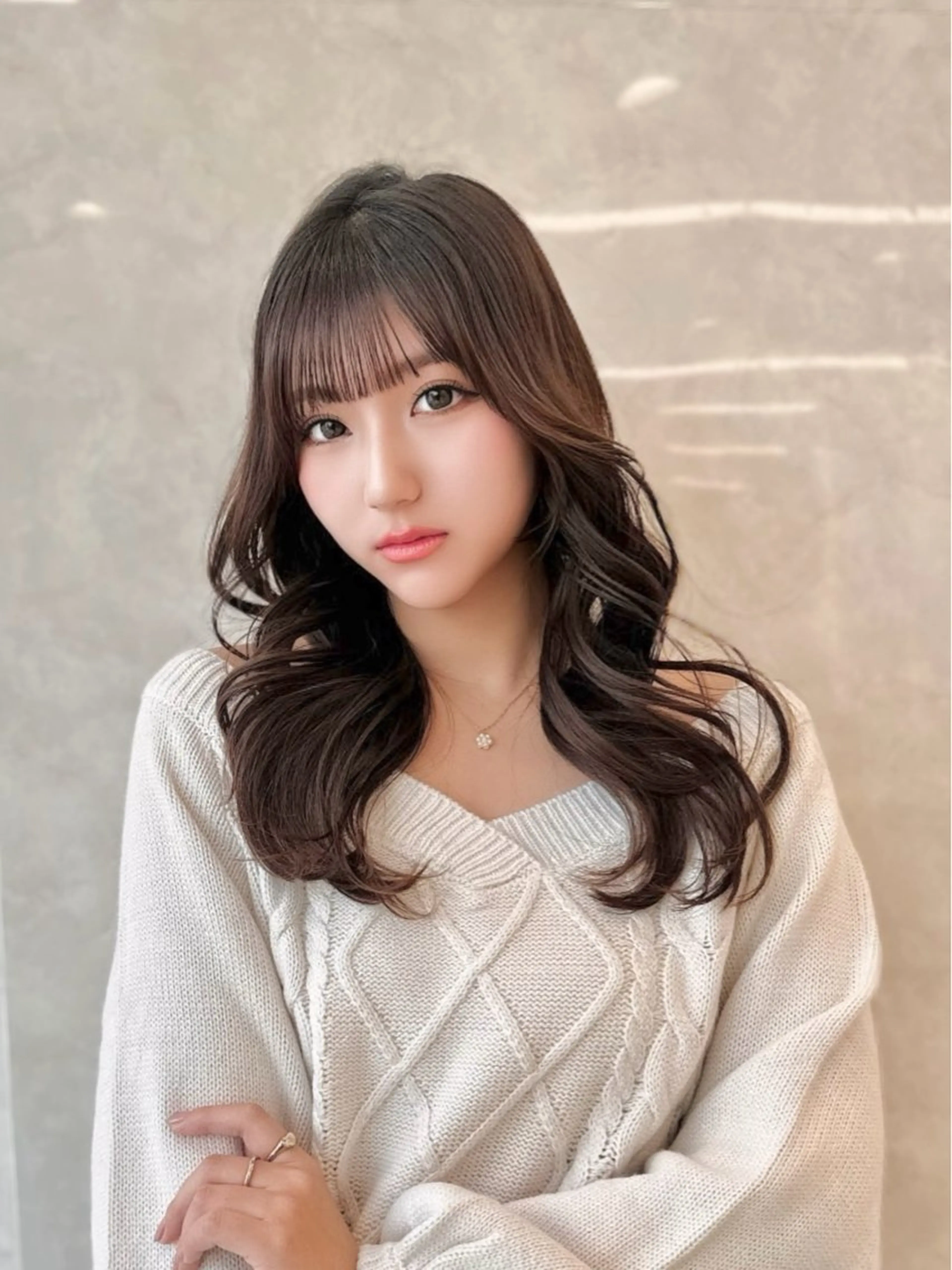 ロング カラー カット ヘアカラー トリートメント MAEUL luna所属・前髪顔周り/レイヤー 韓国/桔川恒のヘアスタイル