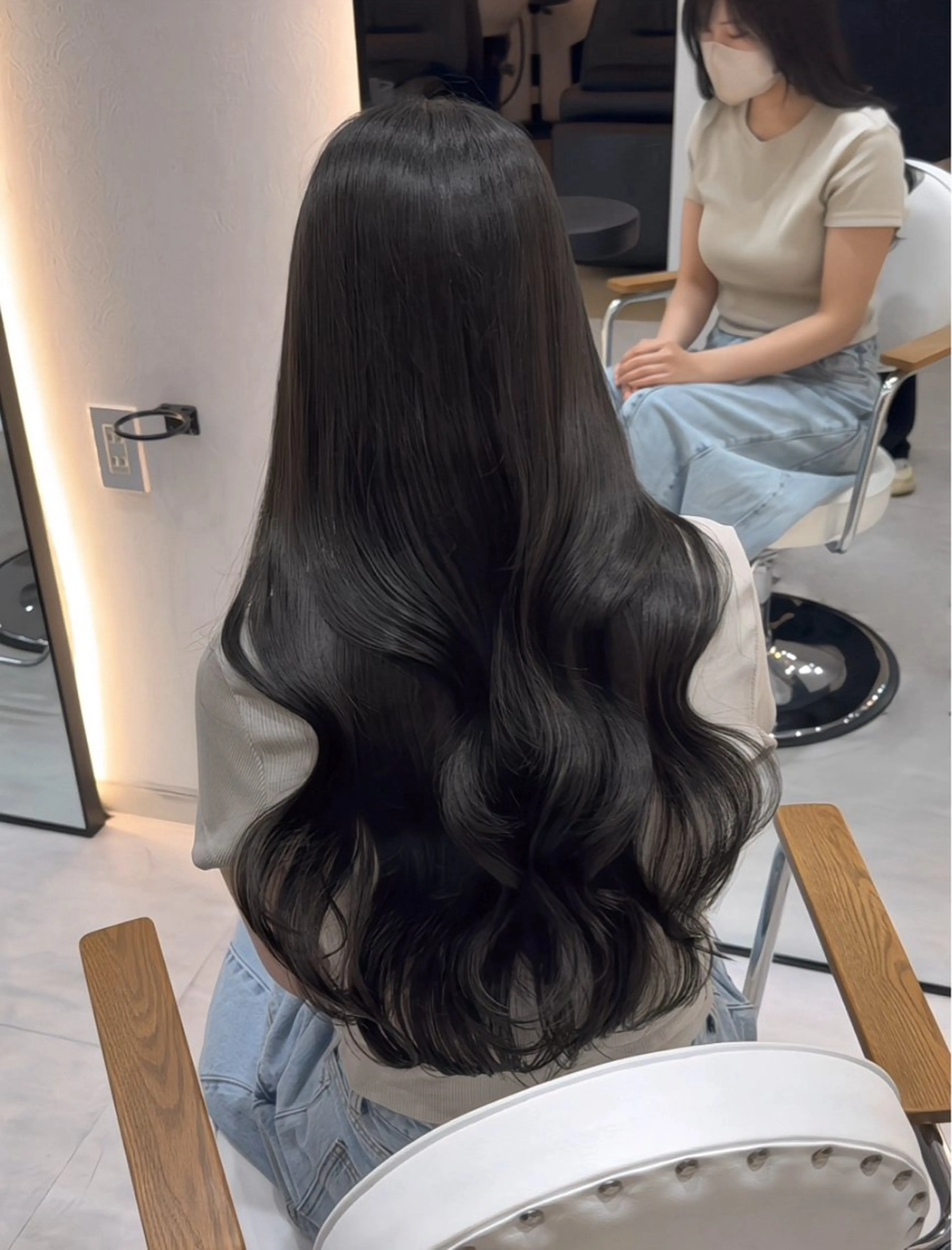 ロング ヘアカラー トリートメント 輝士‎🤍レイヤー/ 艶髪/透明感/顔周りのヘアスタイル