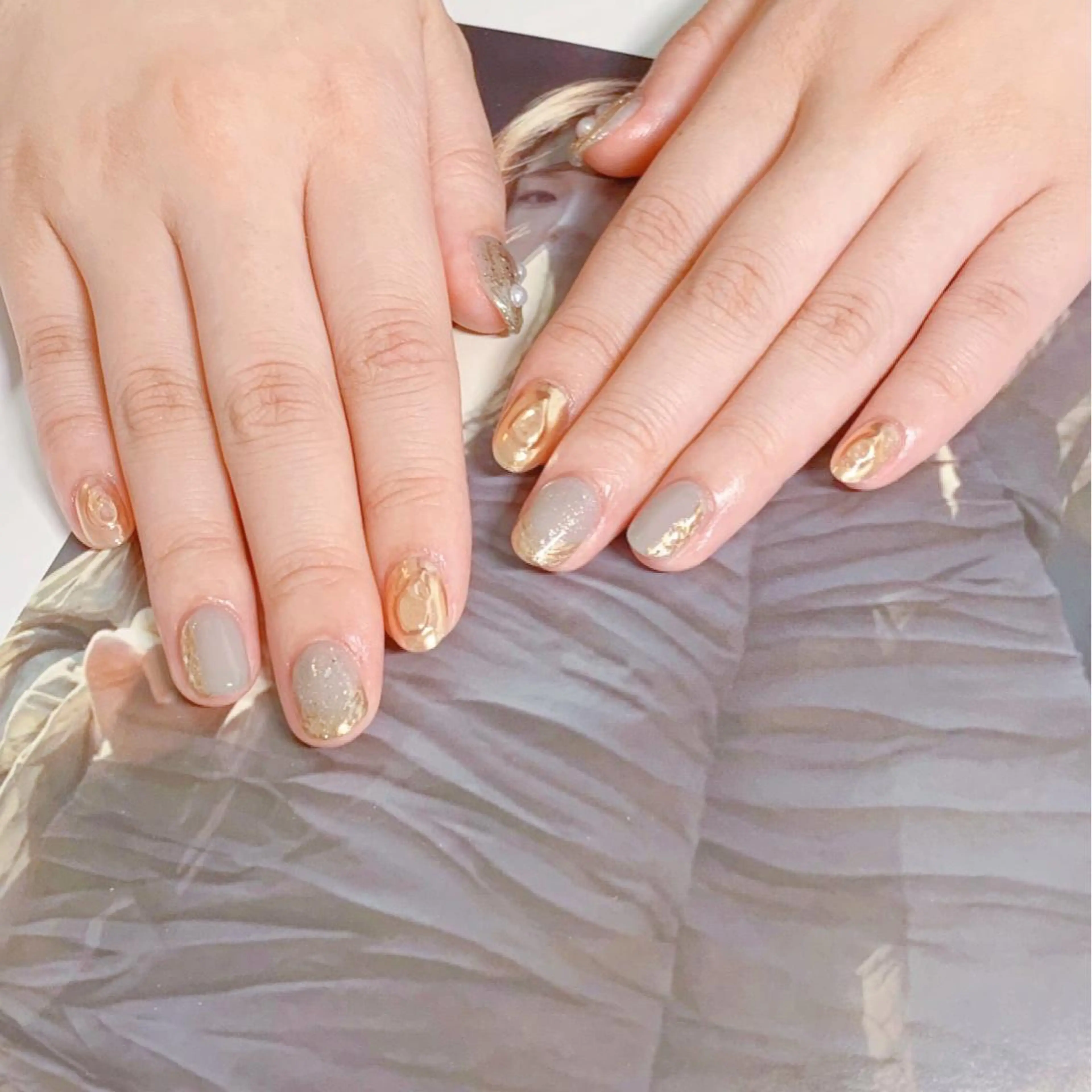 カラー ネイル オーロラネイル フットネイル フレンチネイル ジェルネイル 韓国ネイル ハンドネイル ハンドケア EN nailsalon所属・【ENサロン】 Rei🎀Nailのネイルデザイン