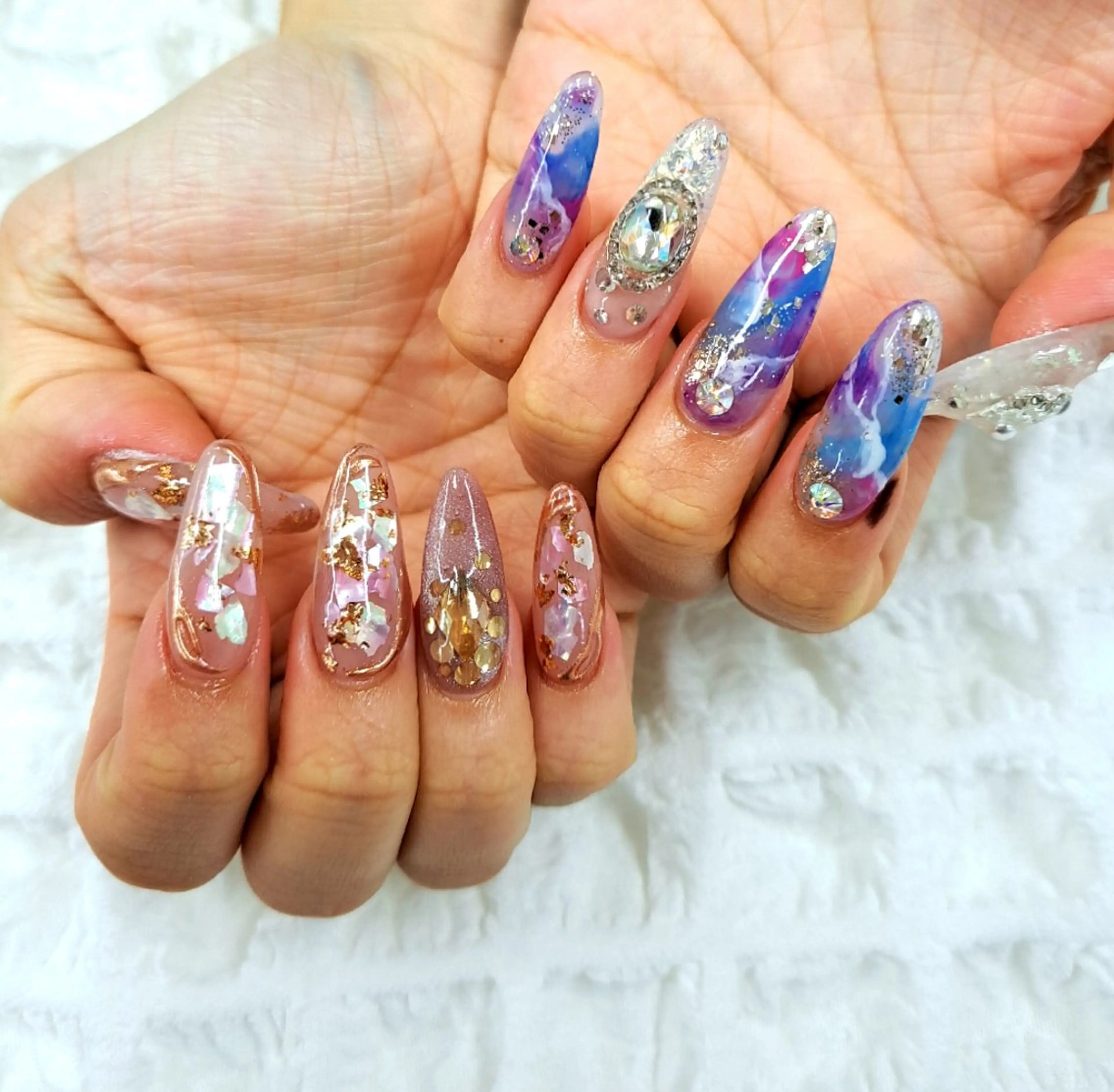 ネイル アートネイル フットネイル ジェルネイル 持ち込み ニュアンスネイル 河野ちえ (雑誌掲載サロン)のネイルデザイン