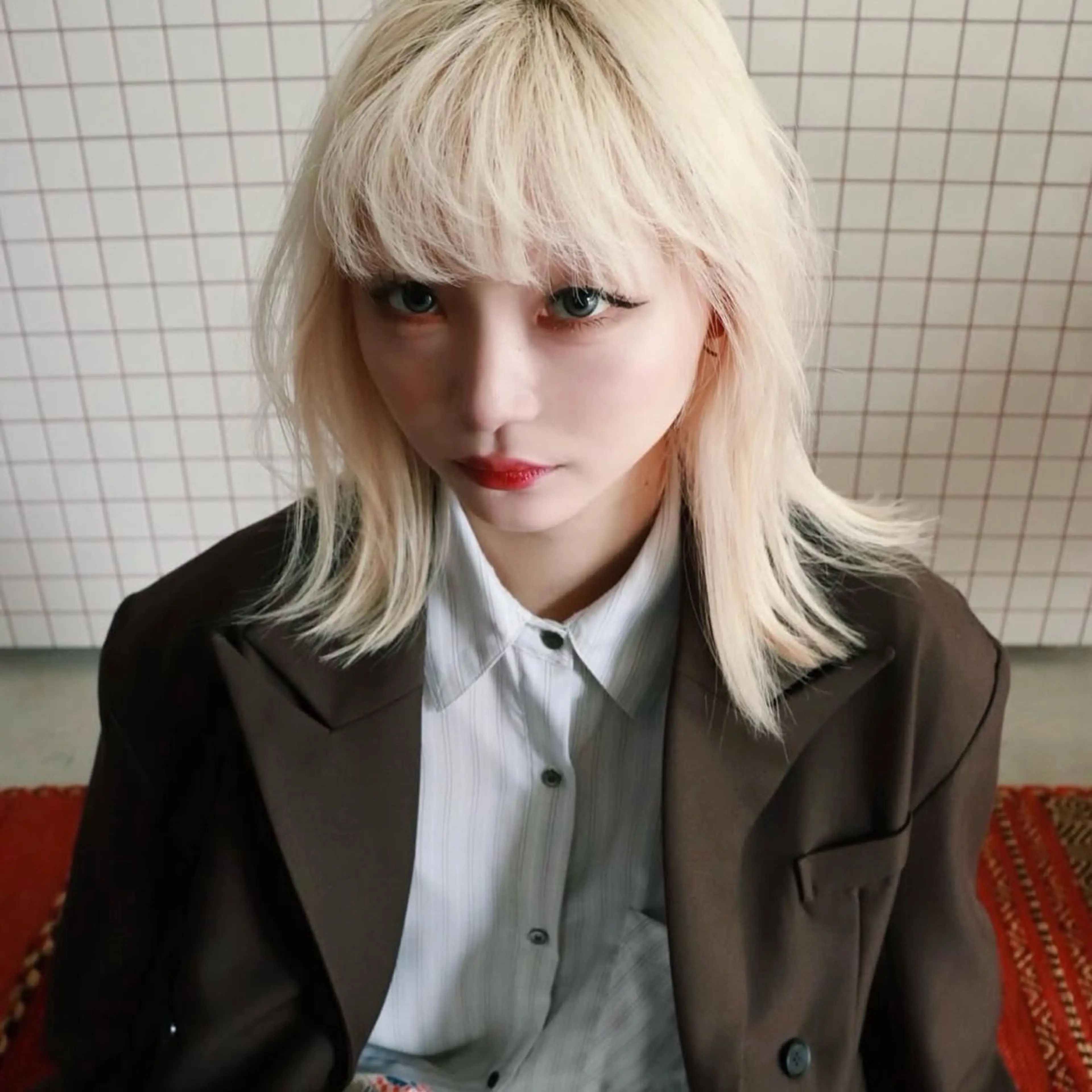 ミディアム カラー ヘアカラー トリートメント ヘアセット 色落ちまで2度綺麗な ハイトーン⭐️ヨシキのヘアスタイル