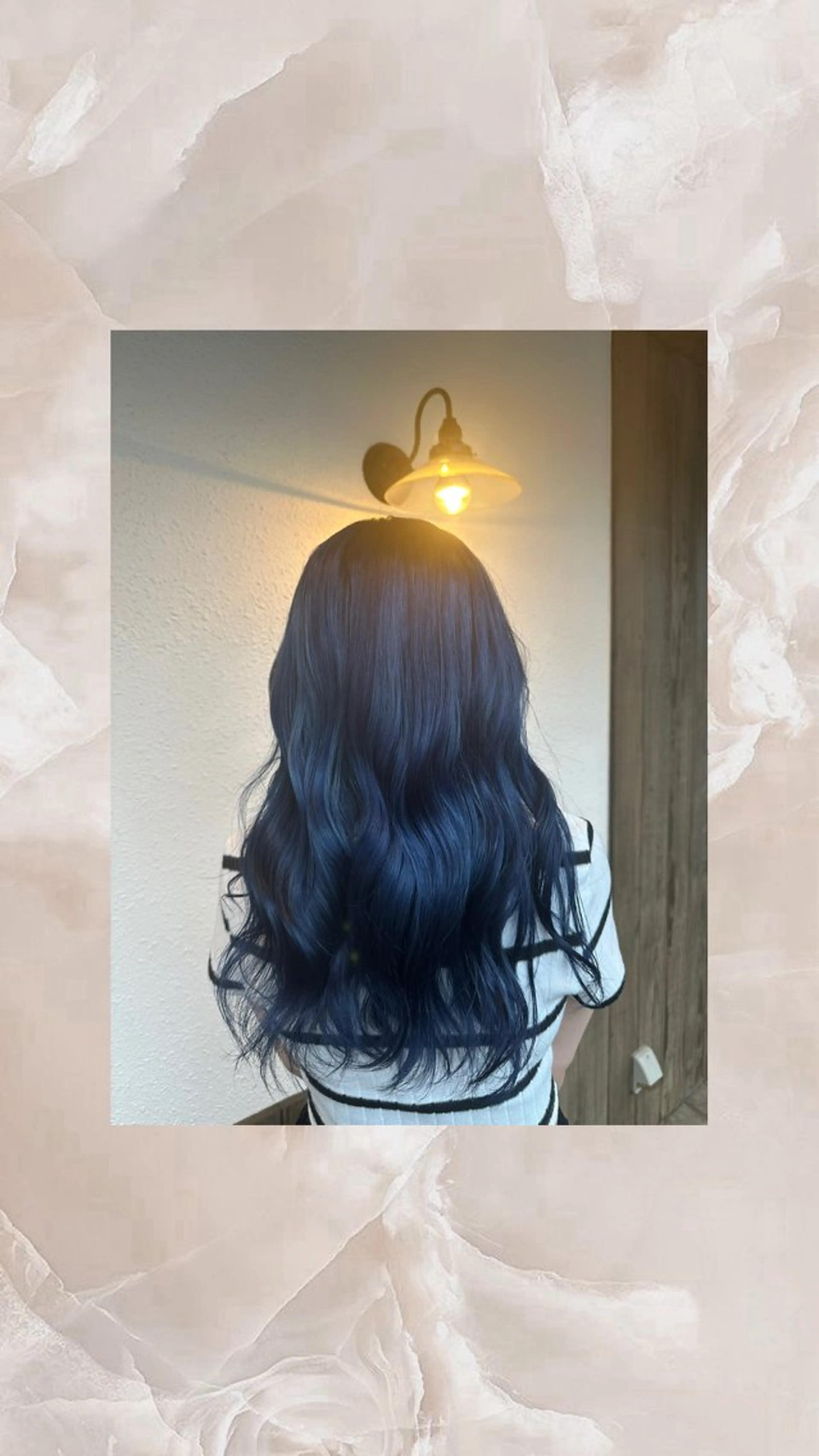 カラー ブルーカラー シルバー ヘアカラー 高橋 那美のヘアスタイル