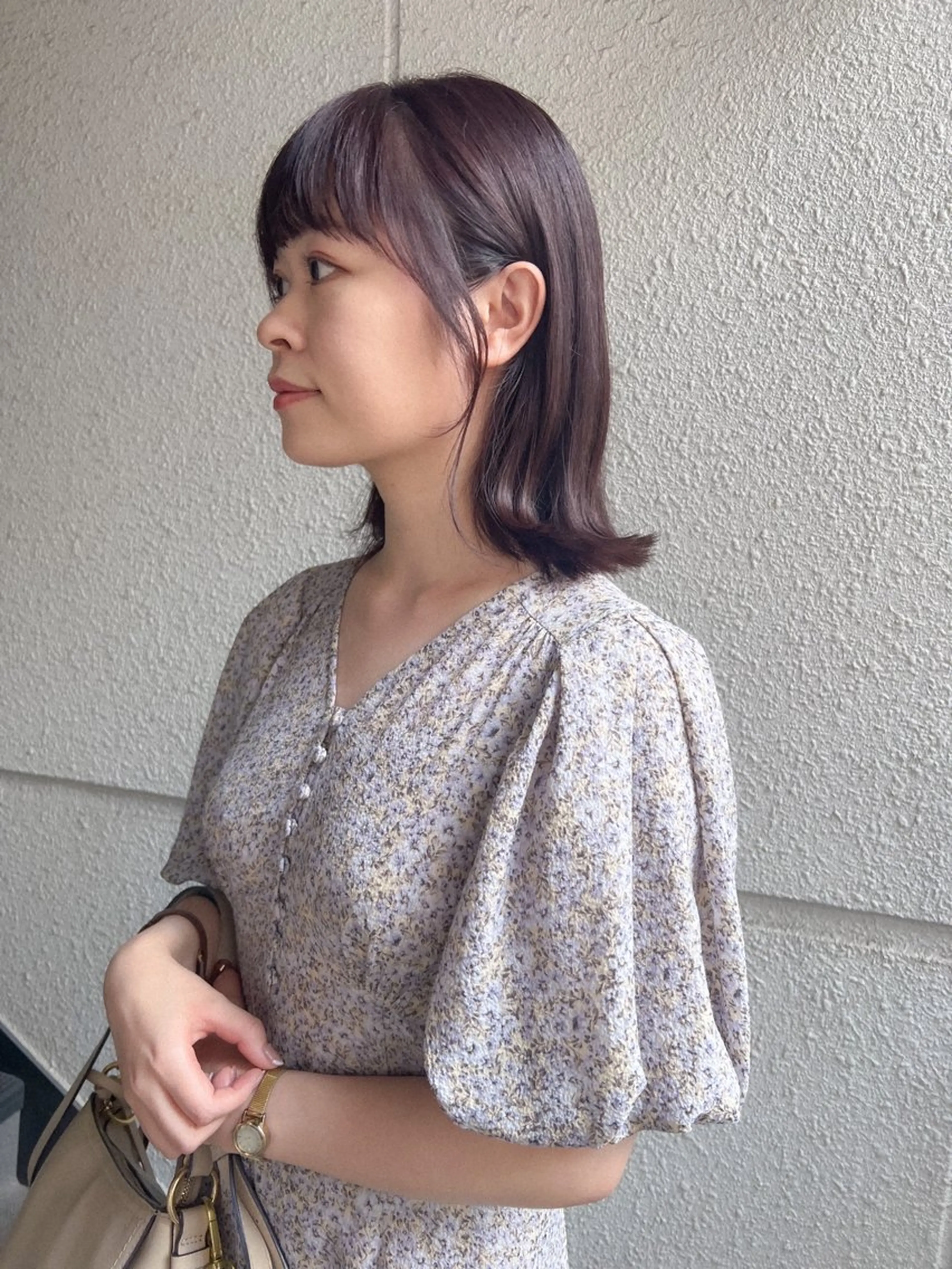 ミディアム カラー くびれヘア カット ヘアカラー トリートメント カラーパティシエ facce🌼ikoのヘアスタイル