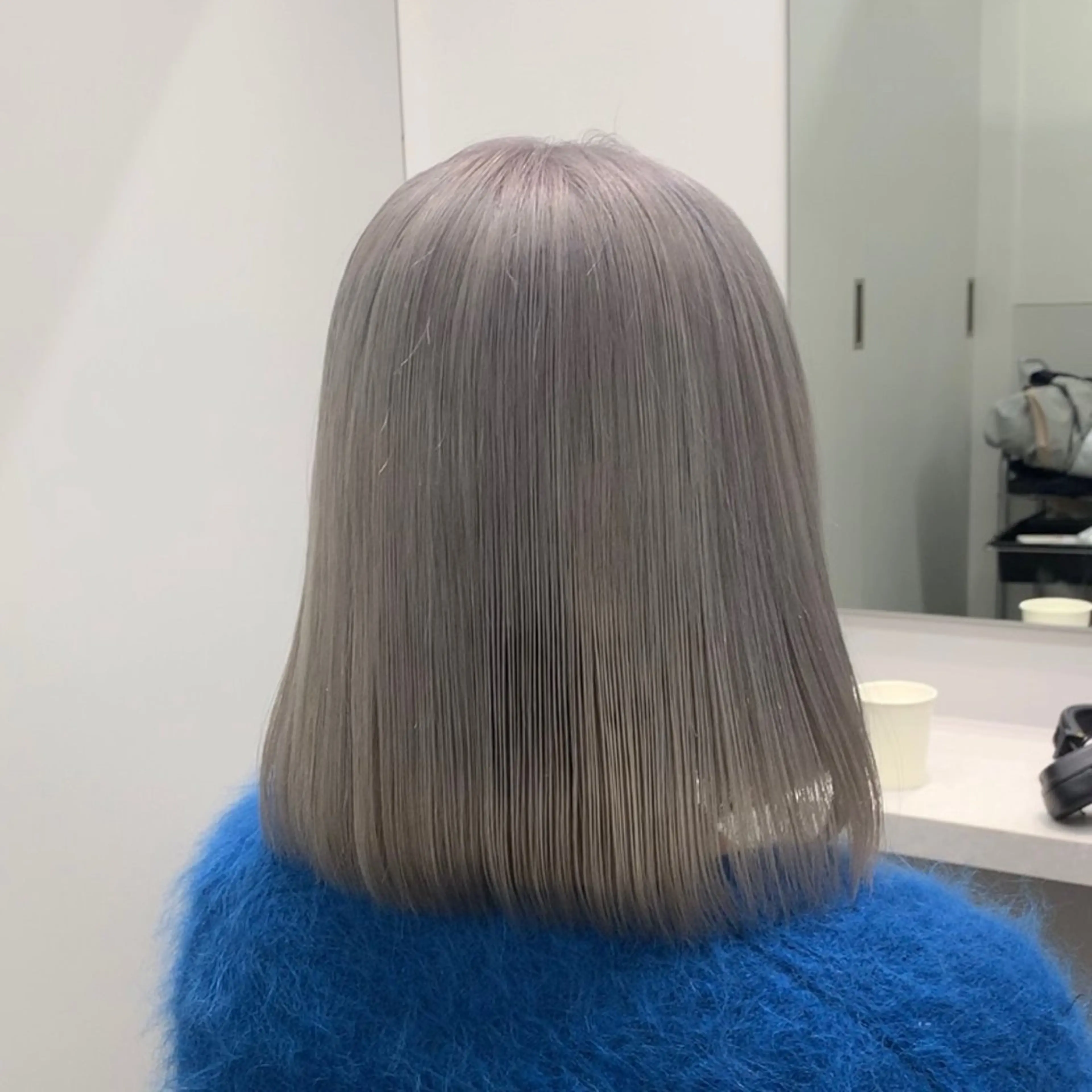 ミディアム カラー ヘアカラー サロウィン(SALOWIN)原宿iori店所属・ツヤツヤ ハイトーン/Reiのヘアスタイル
