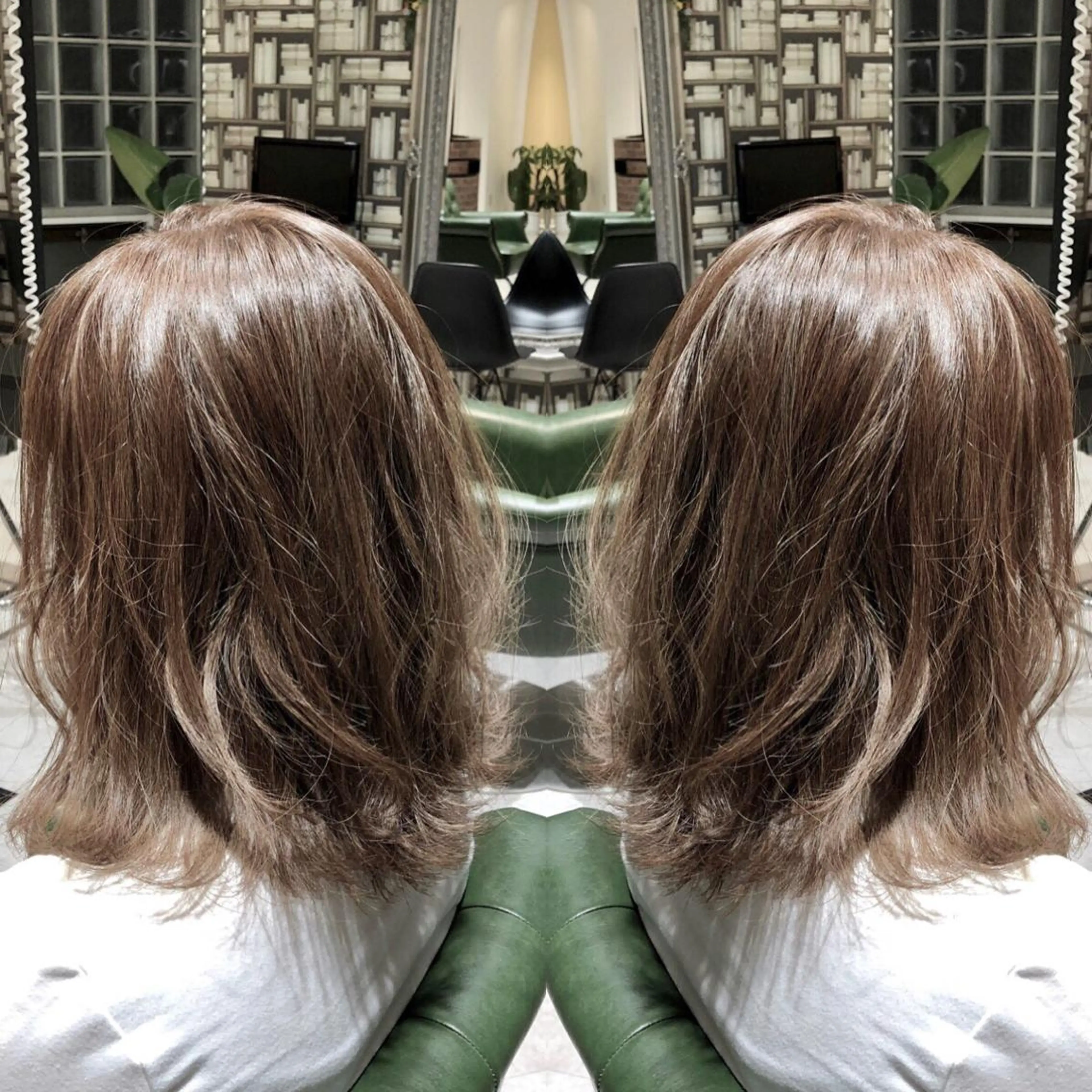 ミディアム カラー パーマ ヘアアレンジ tocca所属・毎月通える価格♪ 杉本真基のヘアスタイル