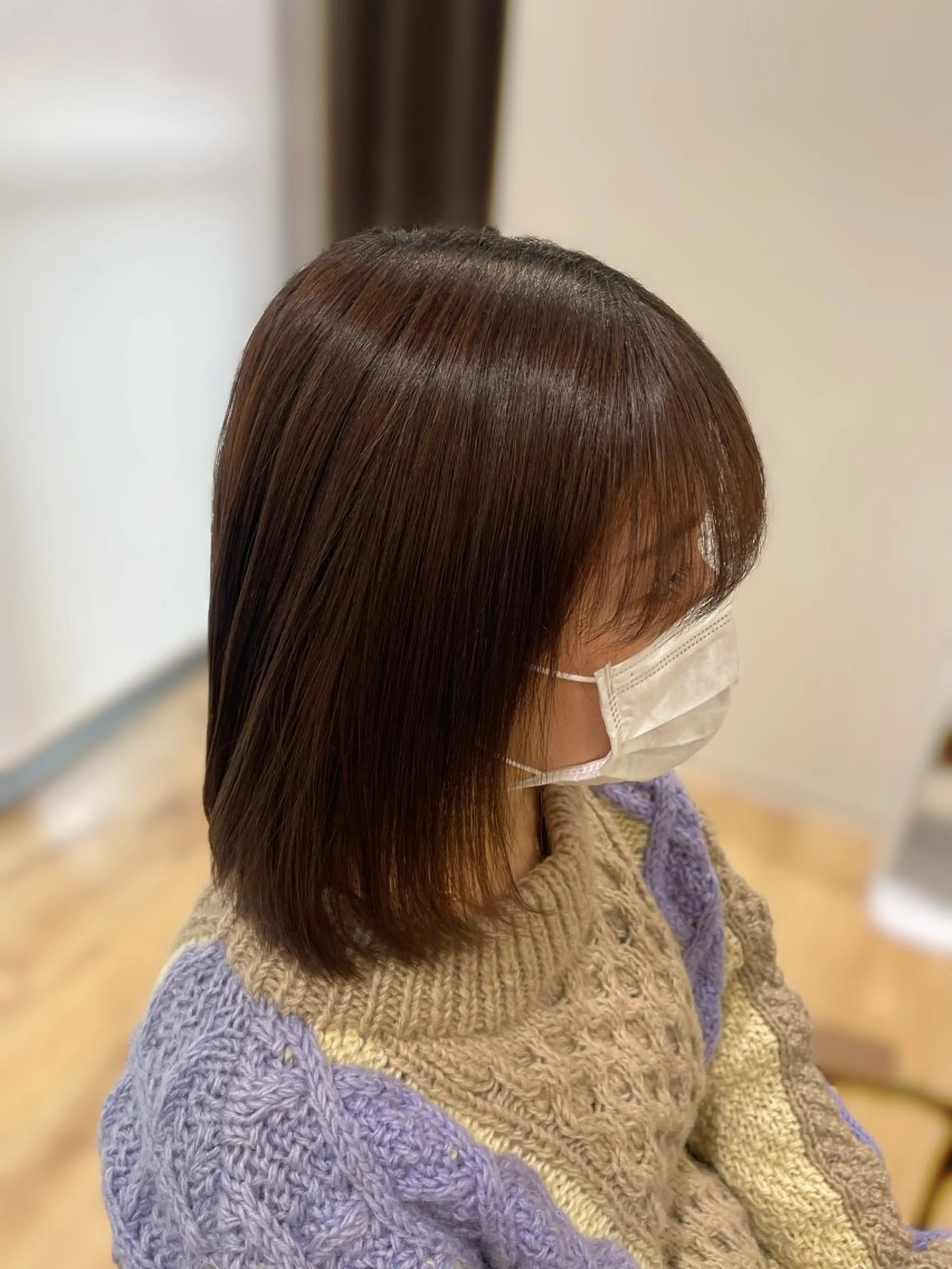 ショート パーマ 縮毛矯正 ツヤ髪カラー🩷 田中愛莉のヘアスタイル