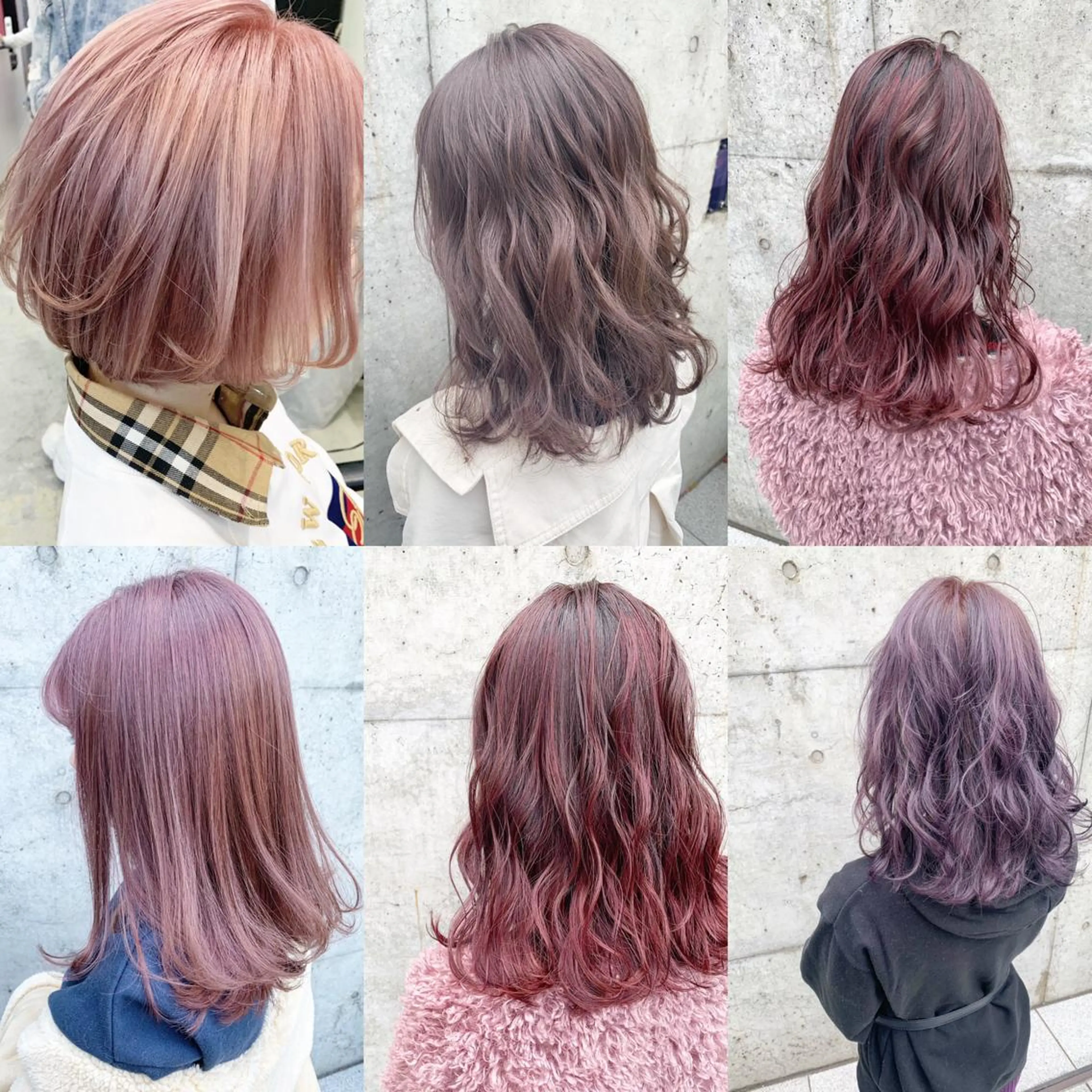 ミディアム カラー ヘアアレンジ ピンクカラー バイオレットカラー 垢抜け案内人 鈴木聖矢✂️のヘアスタイル
