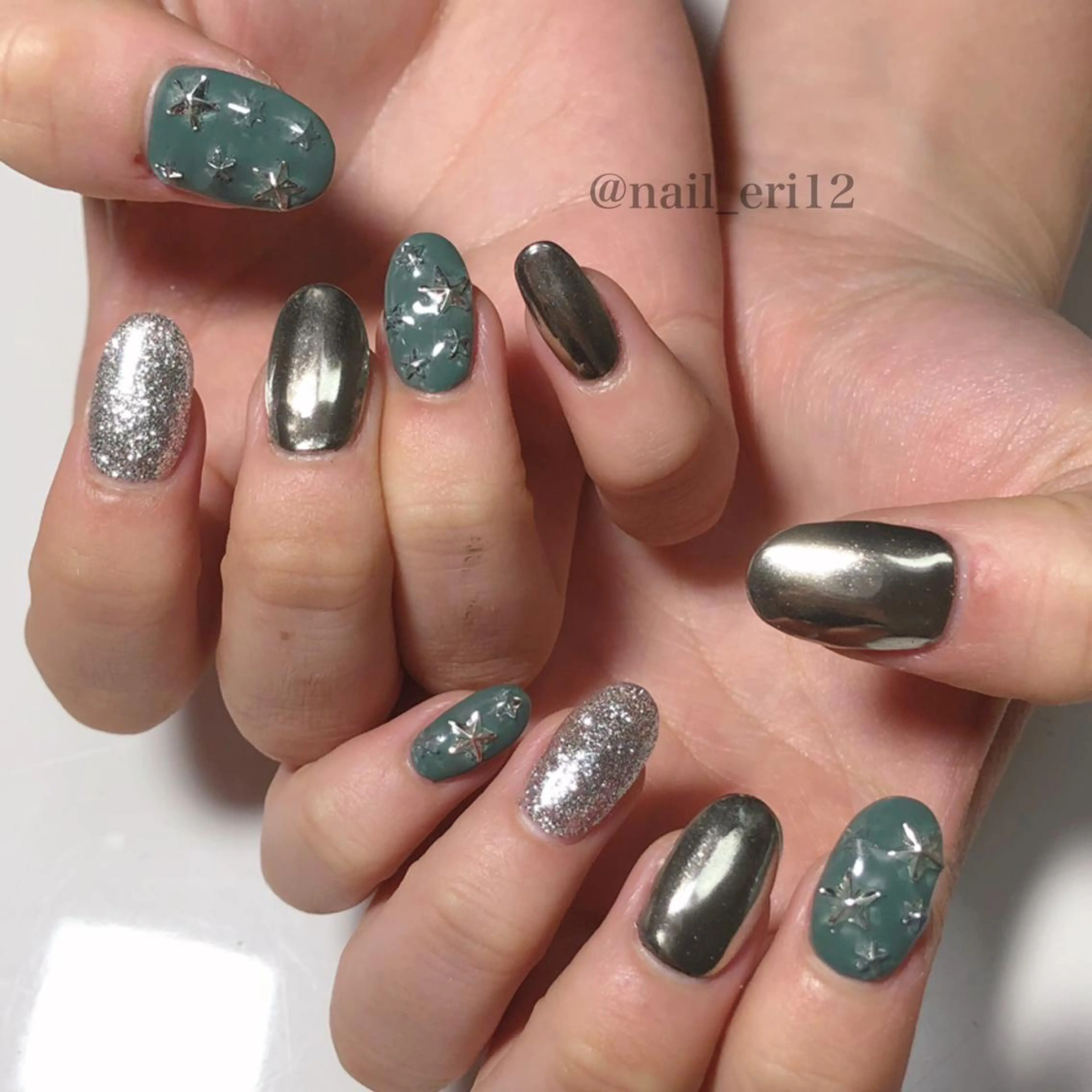 ミディアム ネイル nail salon &e eriのネイルデザイン