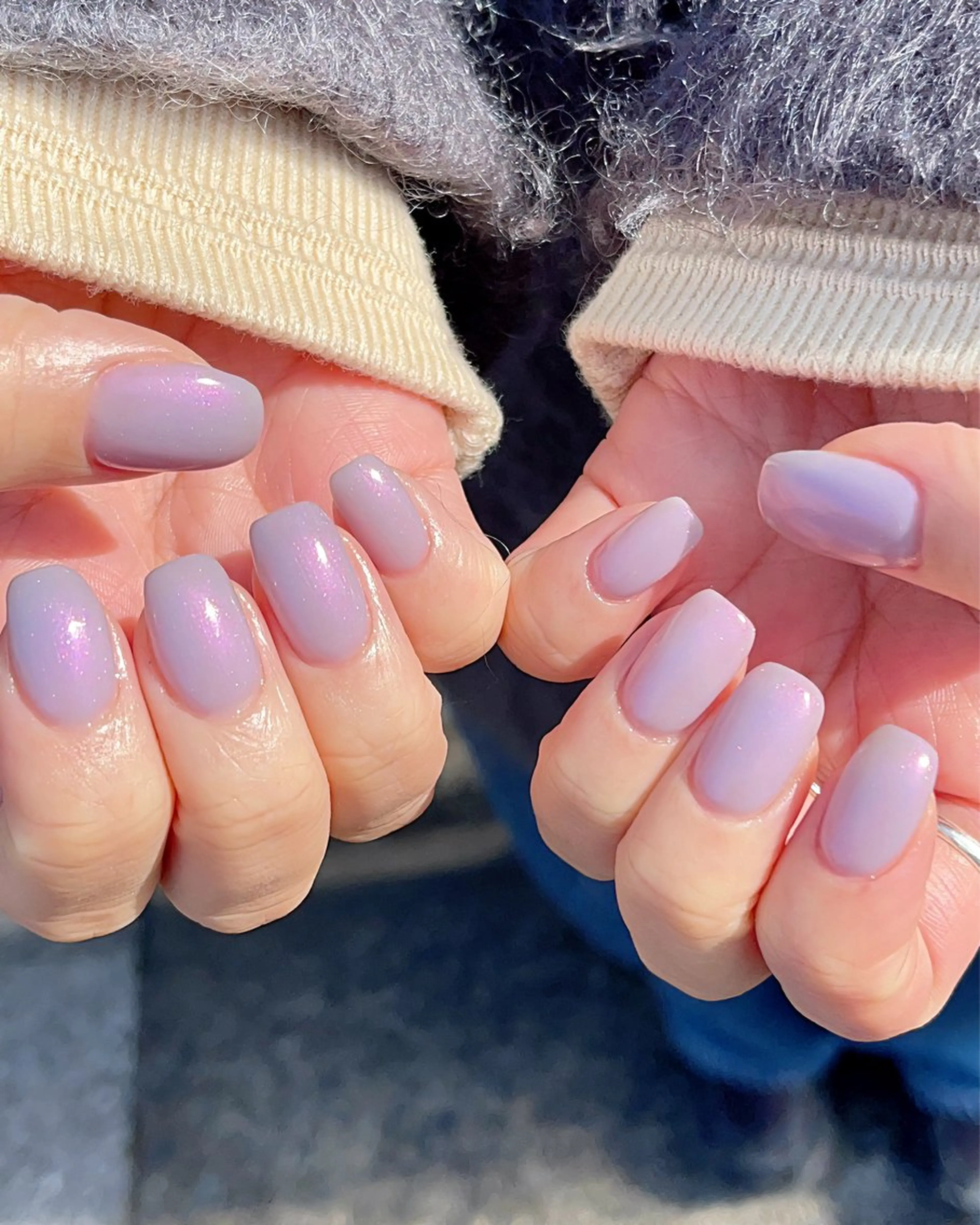 ネイル チークネイル 長さ出し フレンチネイル 水色 ワンホンネイル ハンドネイル ハンドケア 🫧OPELIA NAIL渋谷🫧のネイルデザイン