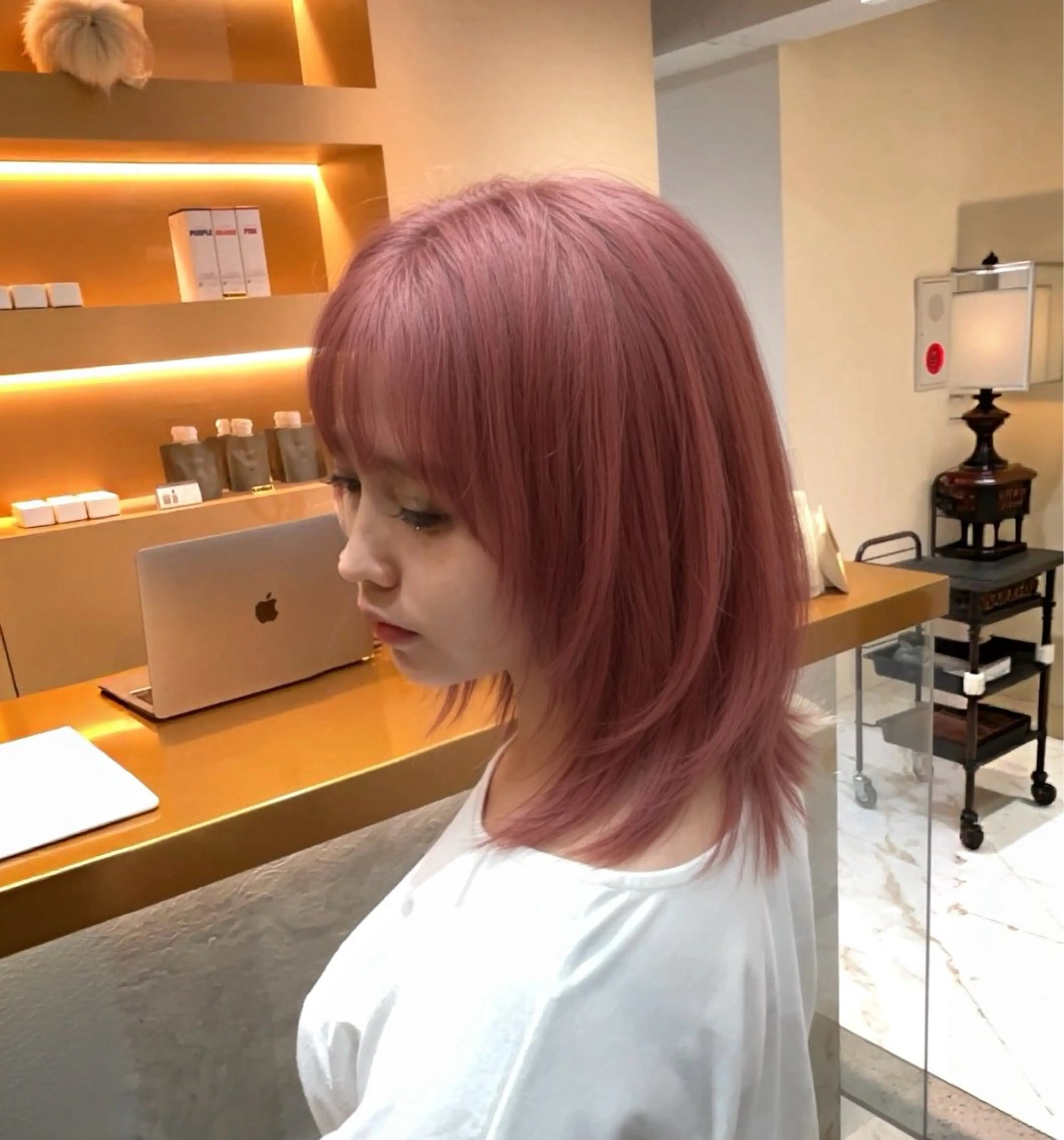 ミディアム カット ヘアカラー トリートメント ヘッドスパ ✨小顔レイヤー/ 中性ウルフ/清野龍平のヘアスタイル