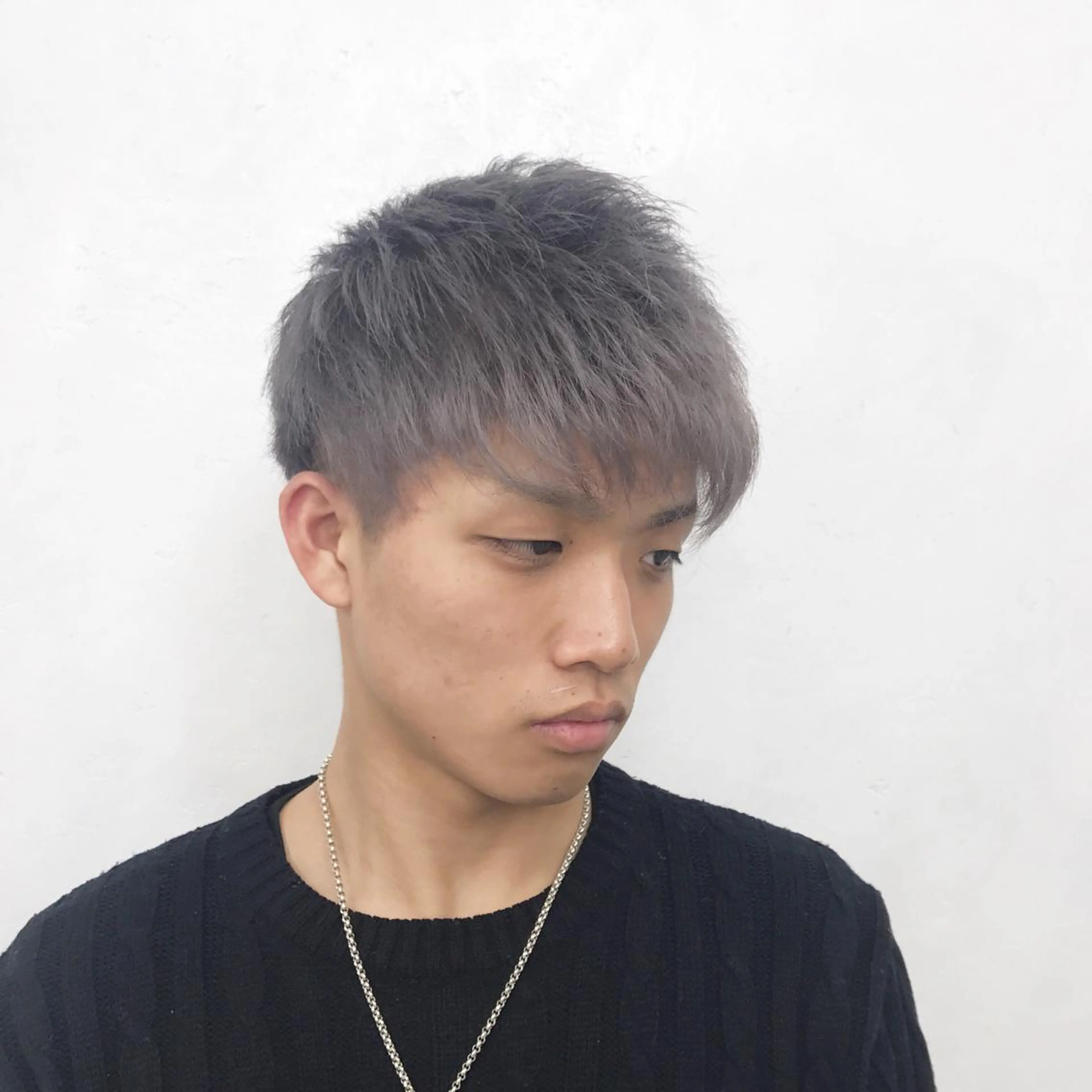 ショート カラー シルバー ヘアカラー TATSUYA アートディレクターのヘアスタイル