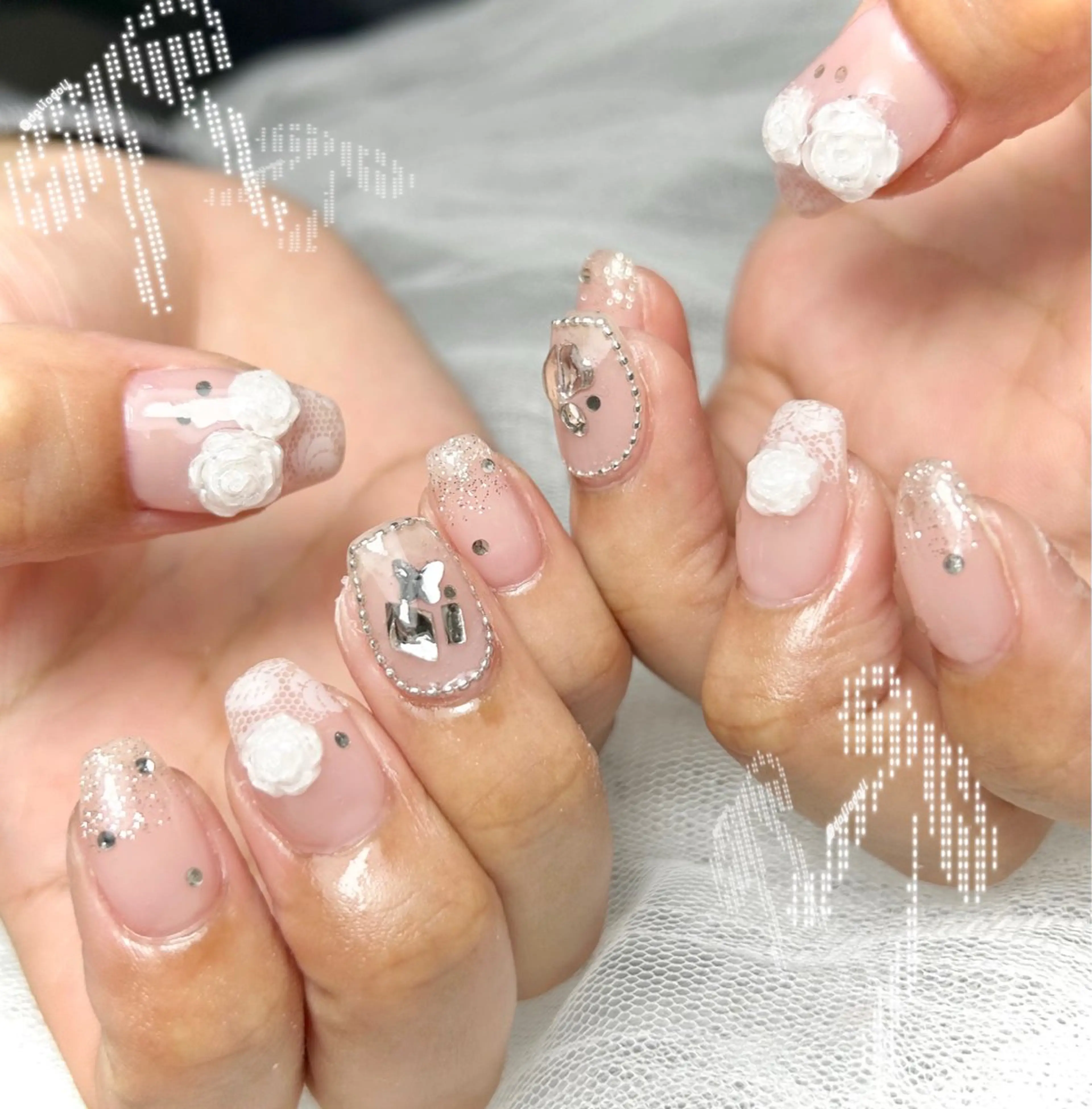 ネイル ホワイト ハンドネイル Asty Rihoのネイルデザイン