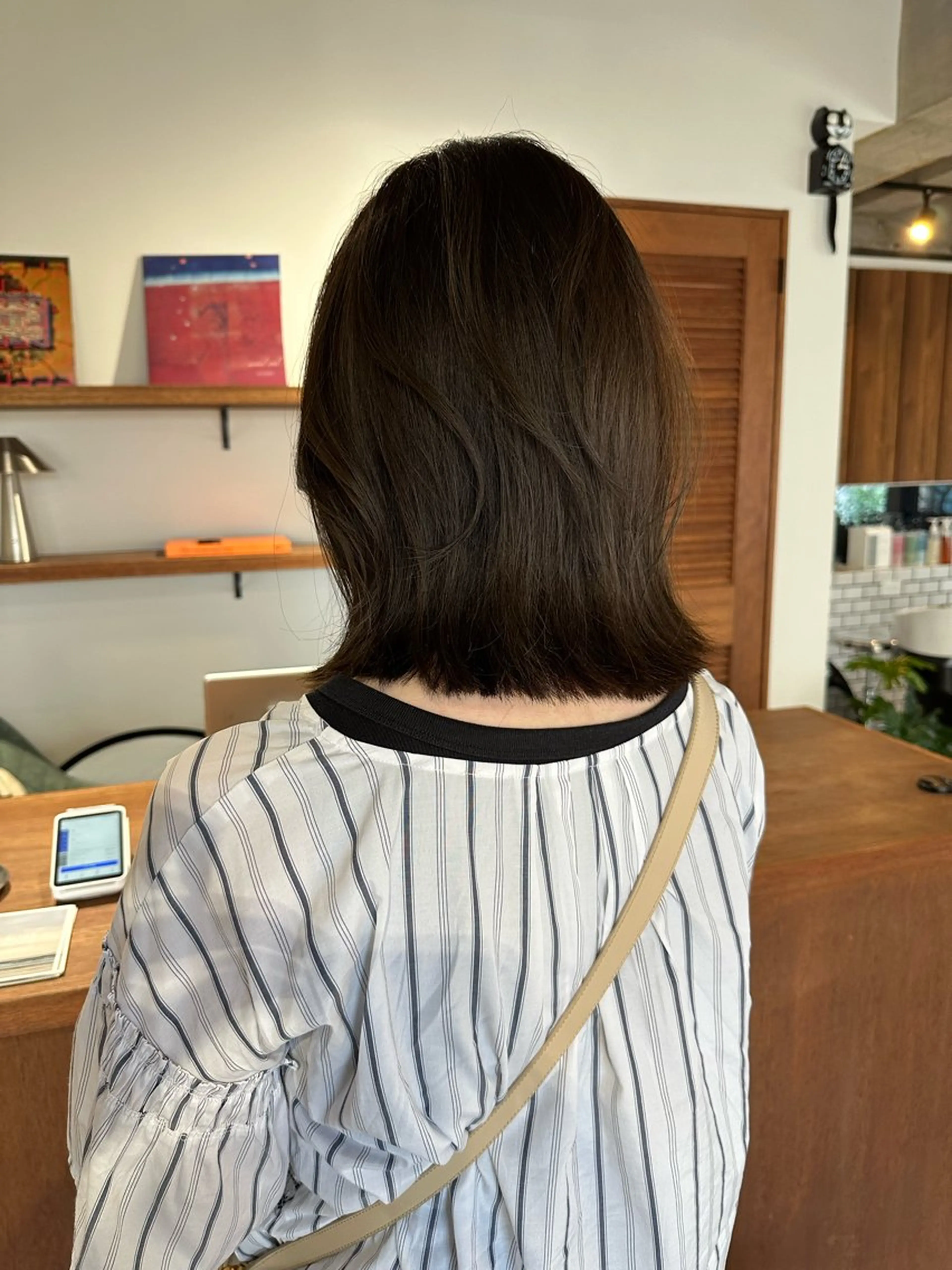 ミディアム カラー グレージュ her所属・kaito /都立大学herのヘアスタイル