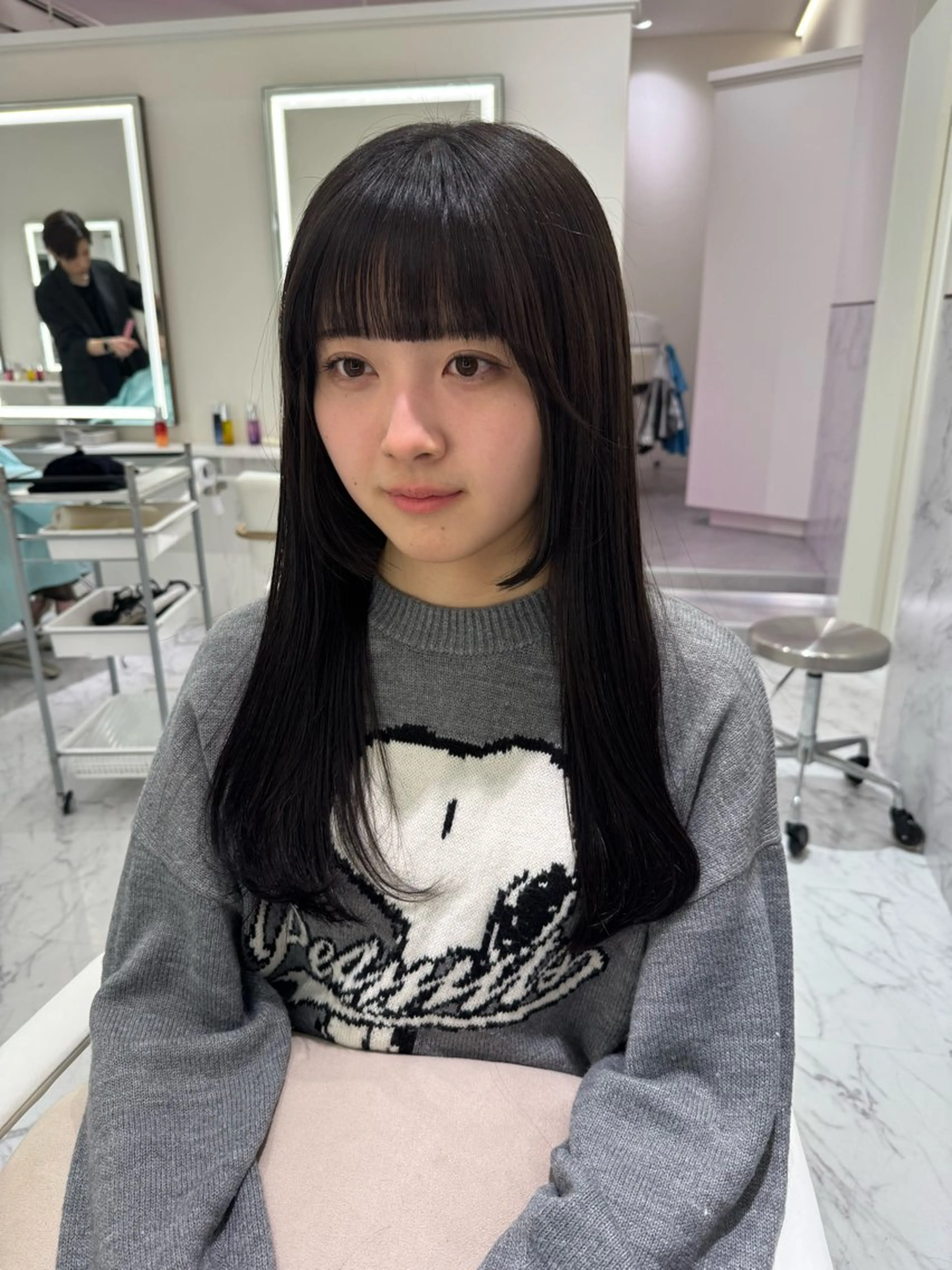 ロング カラー カット ヘアカラー ParveMix🍀 藤原愛未のヘアスタイル