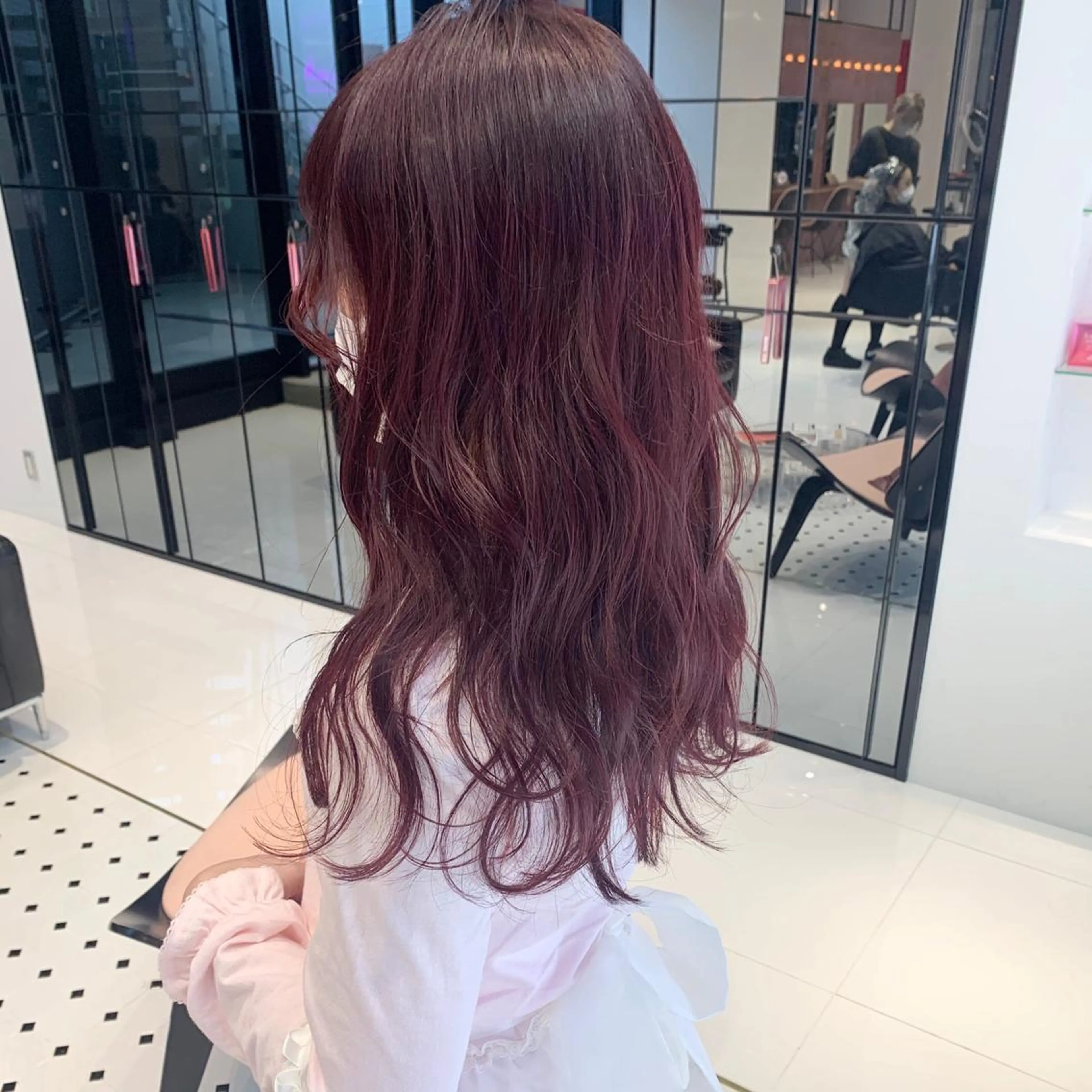 ロング カラー ブリーチ ラベンダーカラー ブリーチなしカラー ピンクカラー ピンクラベンダー ハッシュカット/ハイ トーン/MANAMIのヘアスタイル
