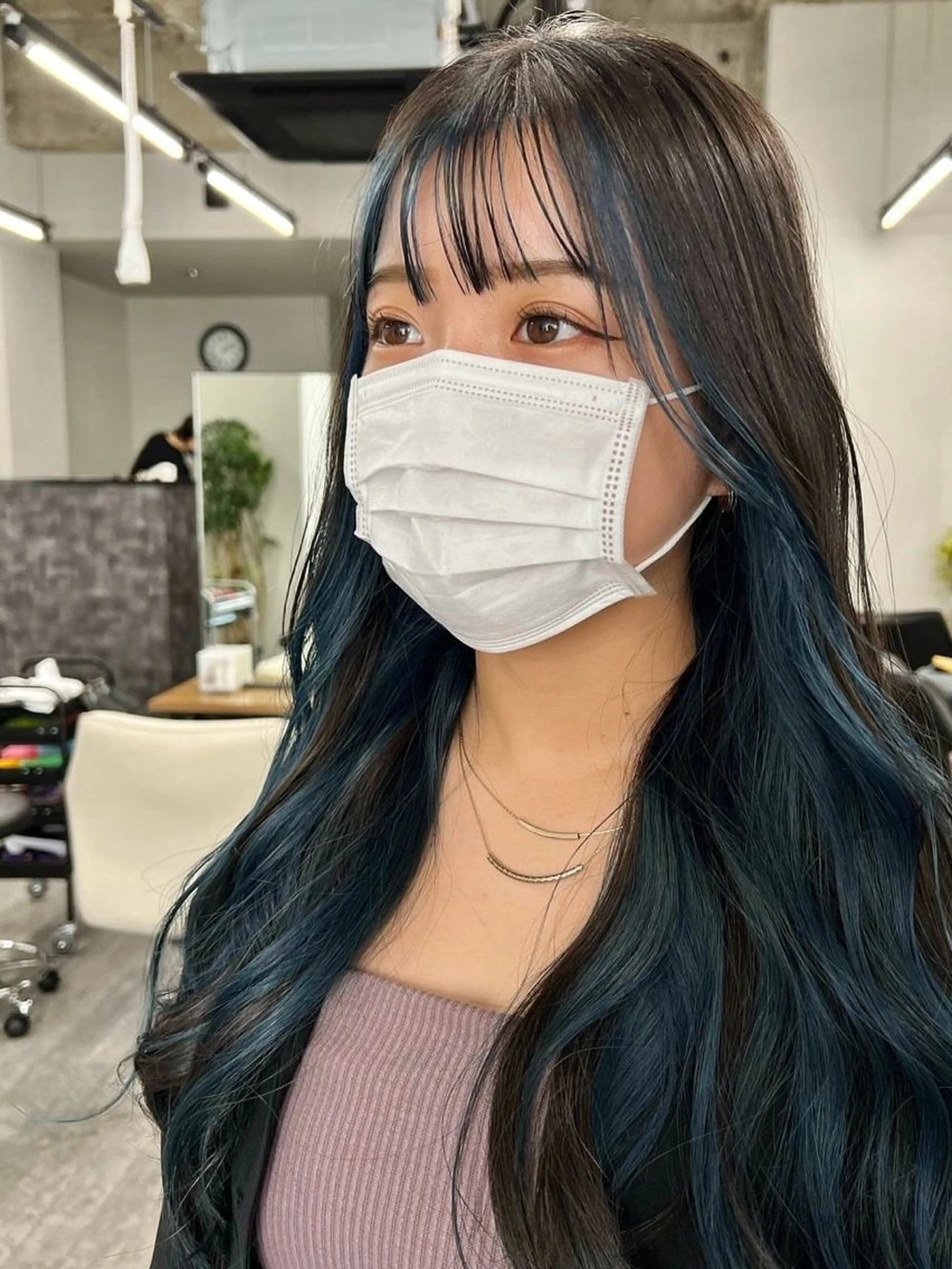 セミロング ヘアカラー 韓国風透明感カラー／ Natsumiのヘアスタイル