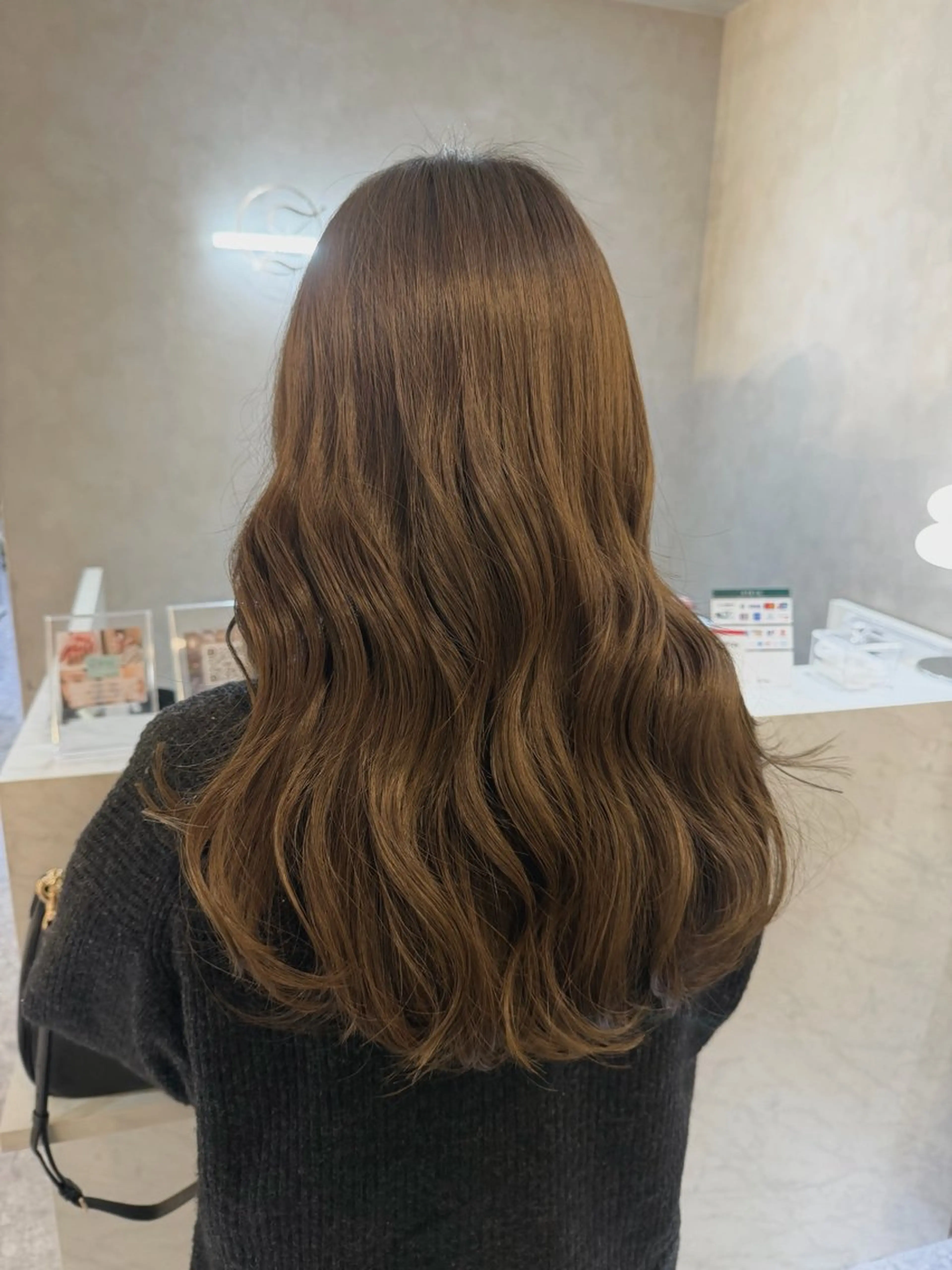 セミロング カラー カット ヘアカラー トリートメント 🎀髪質改善/艶髪/ 艶カラー🎀浅田涼風のヘアスタイル