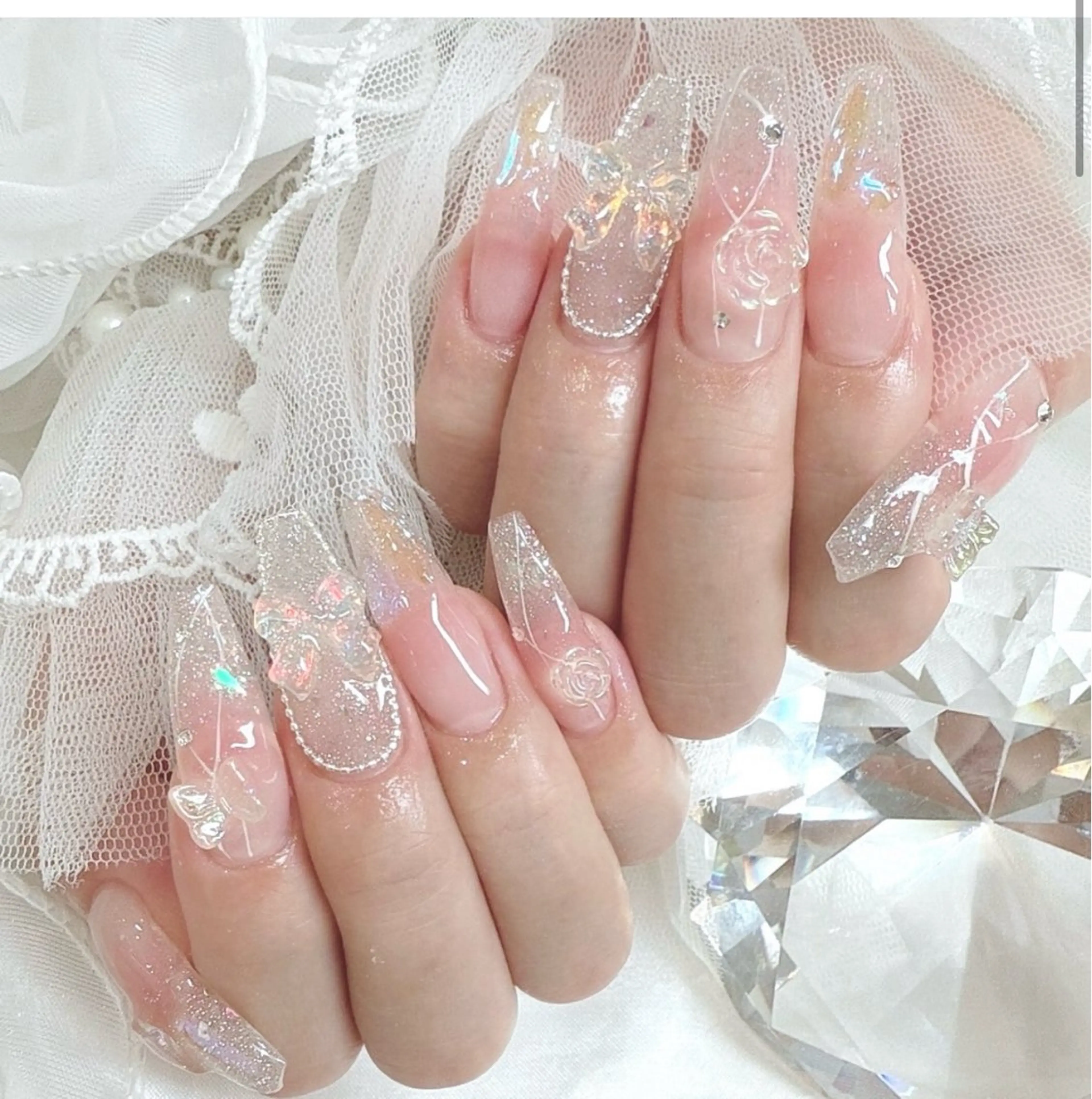 ネイル ジェルネイル 韓国ネイル マグネットネイル ネイルチップ 冬ネイル Lenie Nailのネイルデザイン