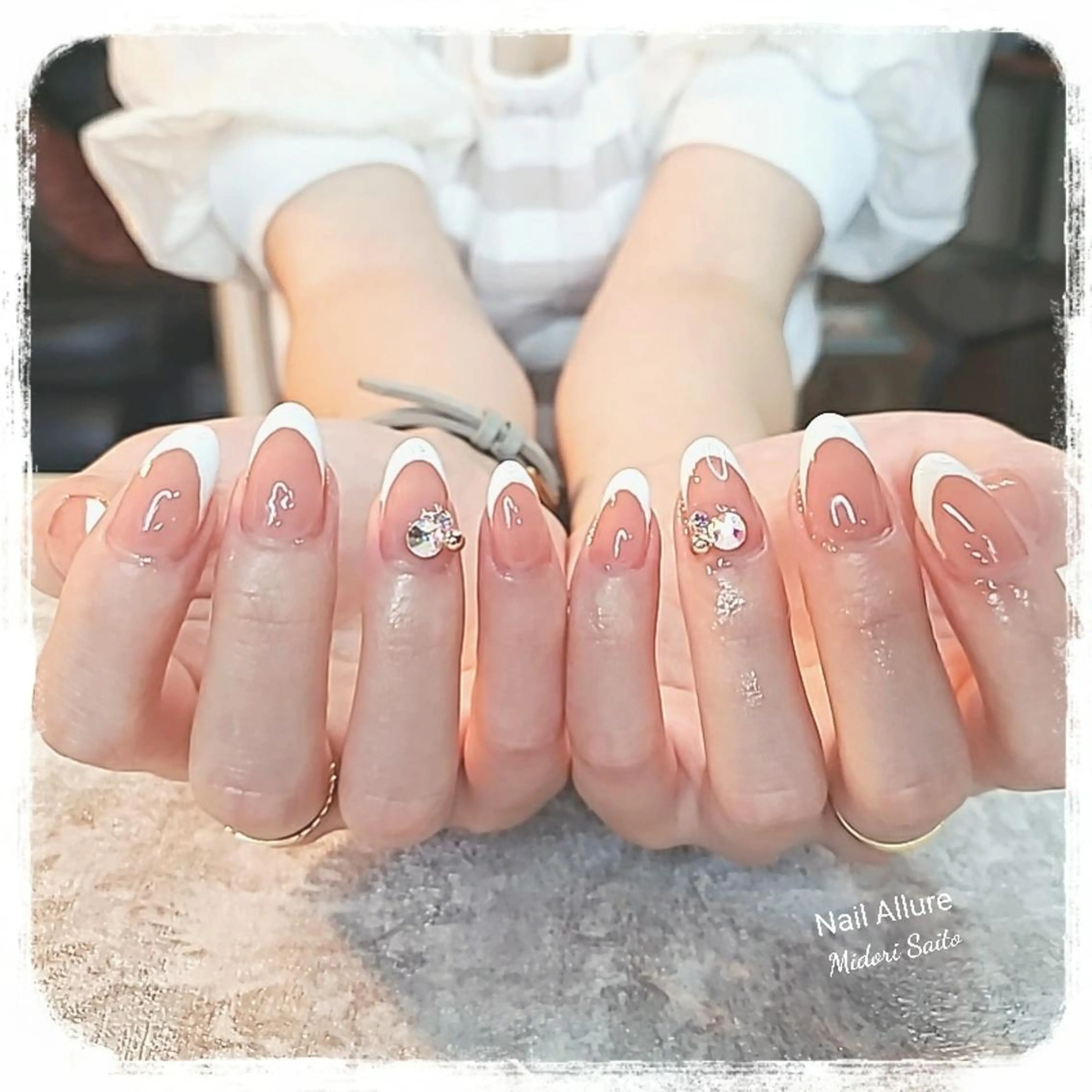 ネイル アートネイル フレンチネイル ジェルネイル Nail Allure(ネイル アルーア)所属・Nail Allureのネイルデザイン