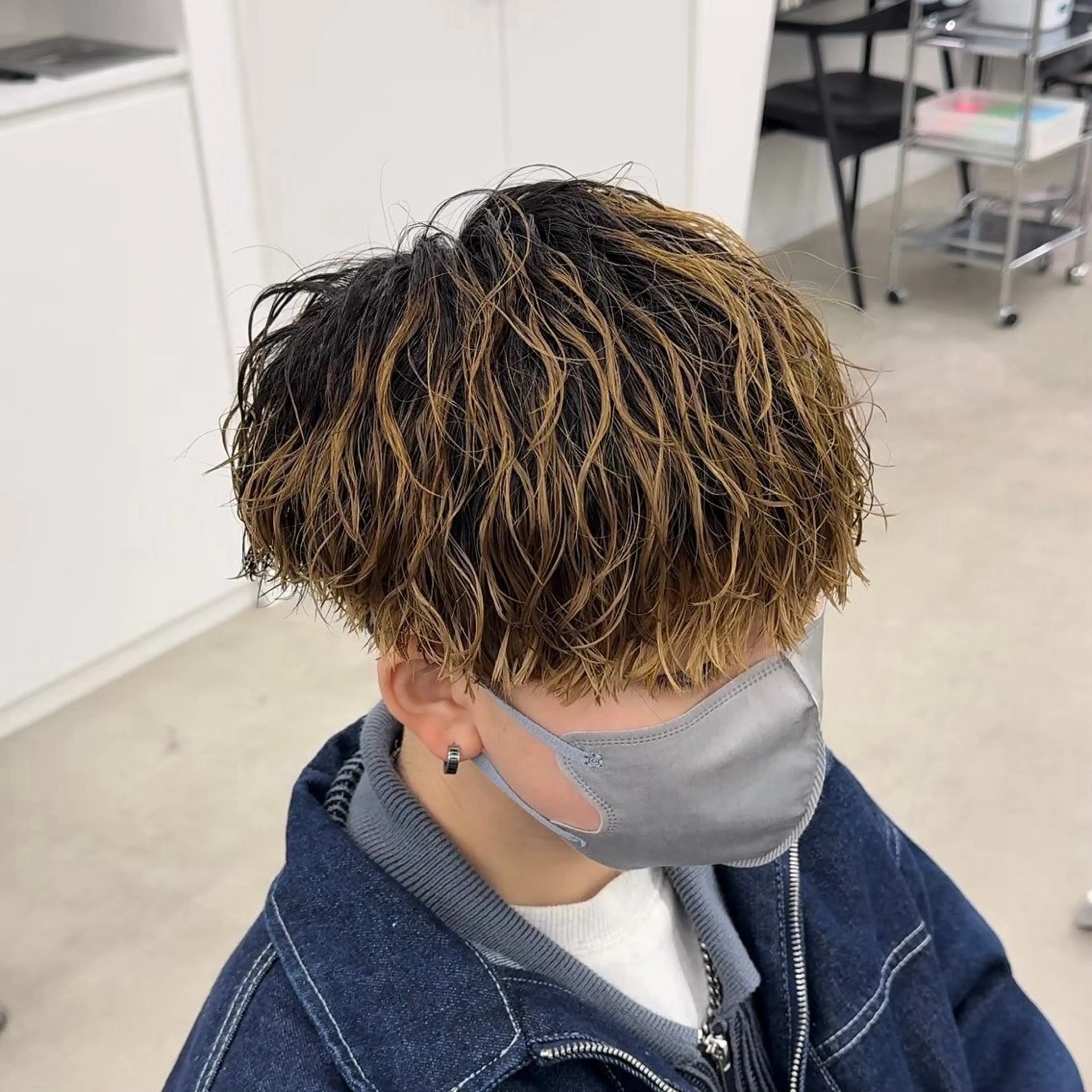 ショート カラー メンズ Ace men's salon岐阜店所属・🔥メンズ特化美容師 パーマのヘアスタイル