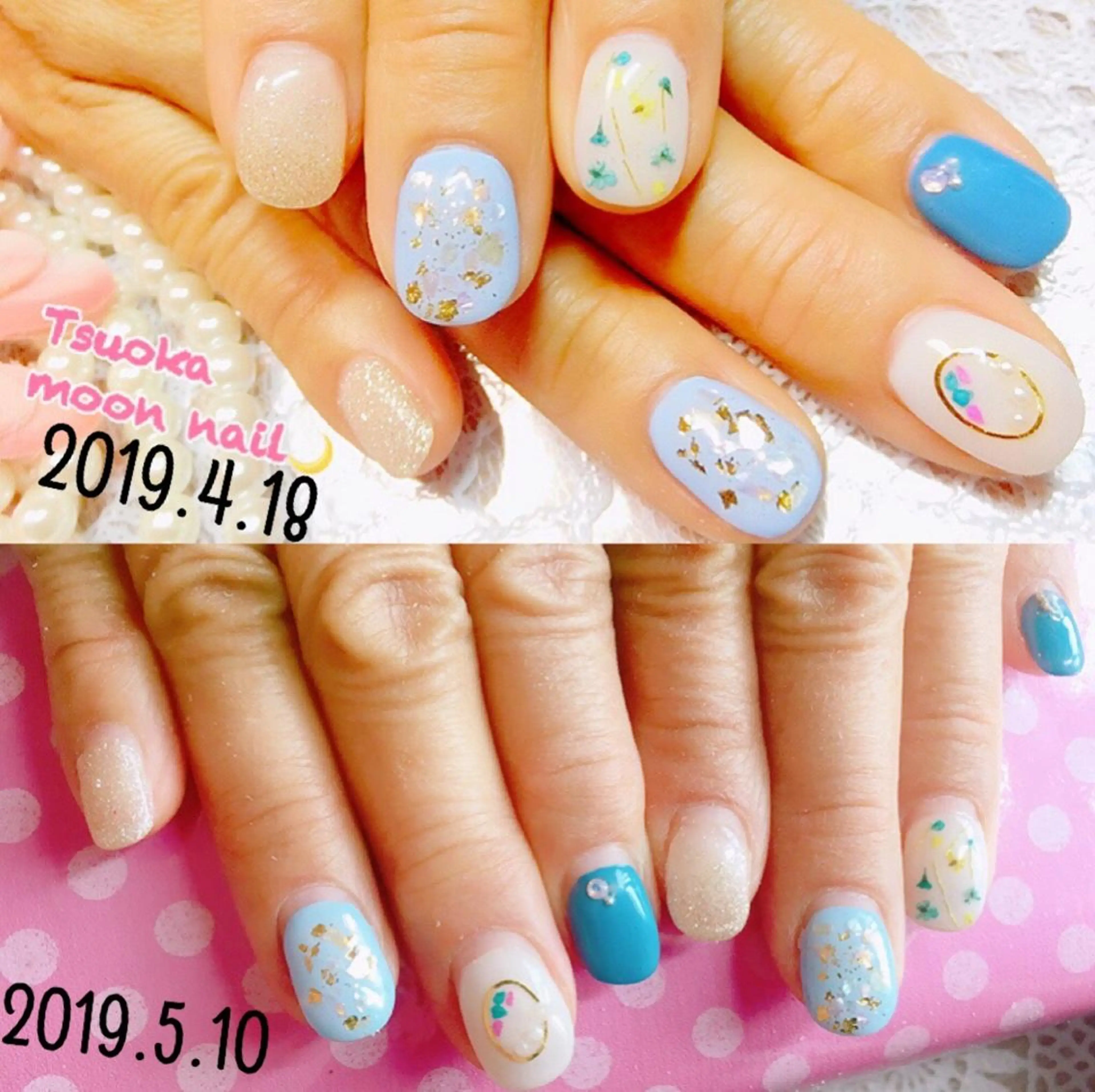 ネイル 🌙都岡 ムーンネイルのネイルデザイン